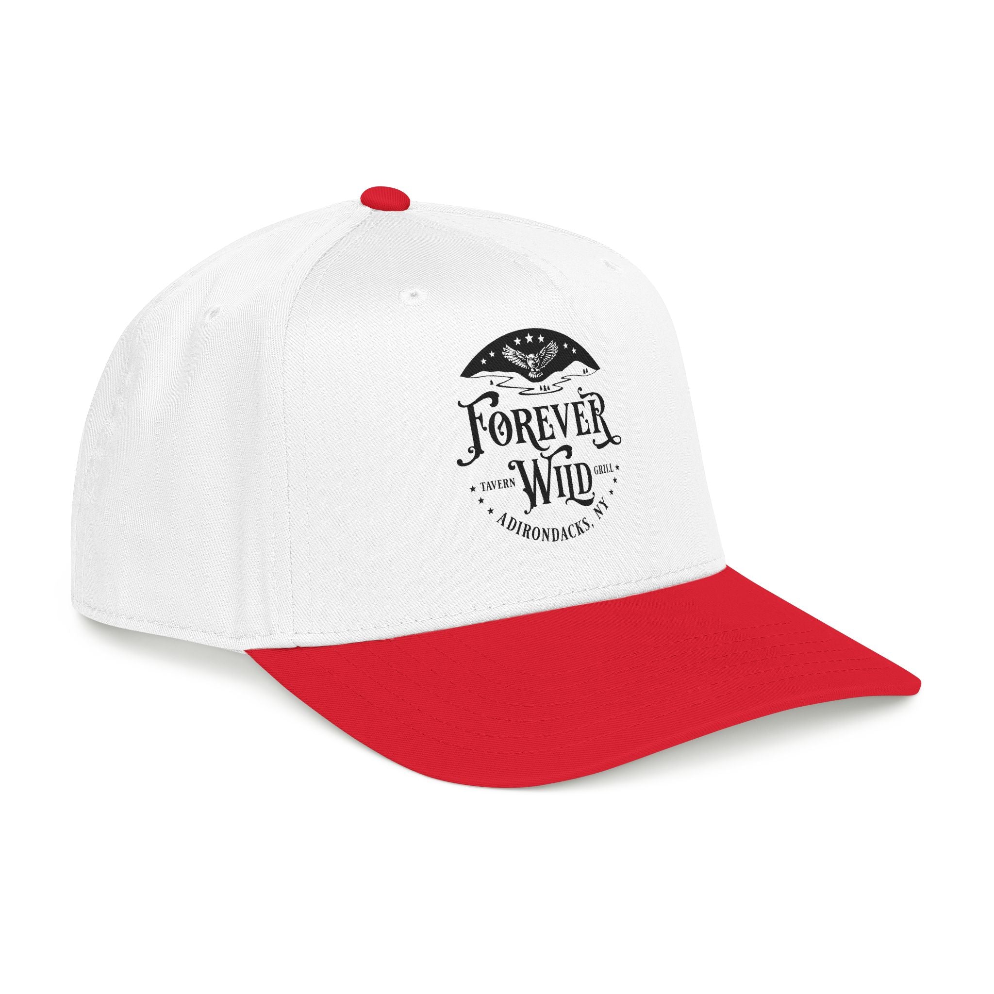 Forever Wild Tavern circle logo Mid Profile Baseball Cap | Outdoor Adventure, Adirondacks emblem