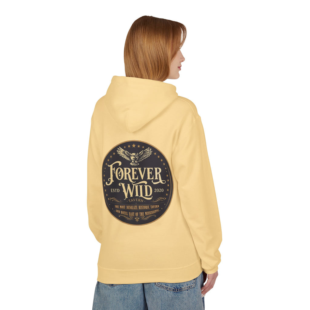 Forever Wild Tavern Hoodie — Historic Logo Large Front Logo
