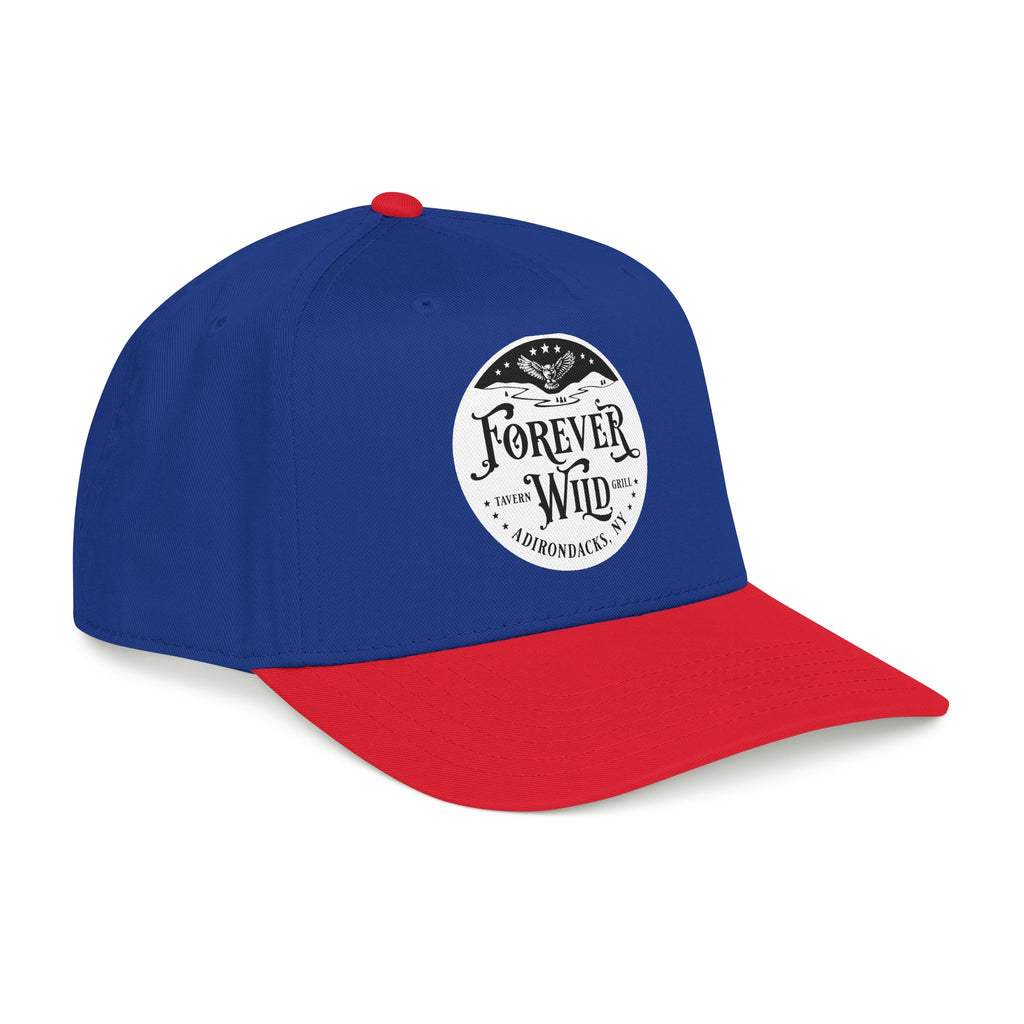 Forever Wild Tavern circle logo Mid Profile Baseball Cap | Outdoor Adventure, Adirondacks emblem