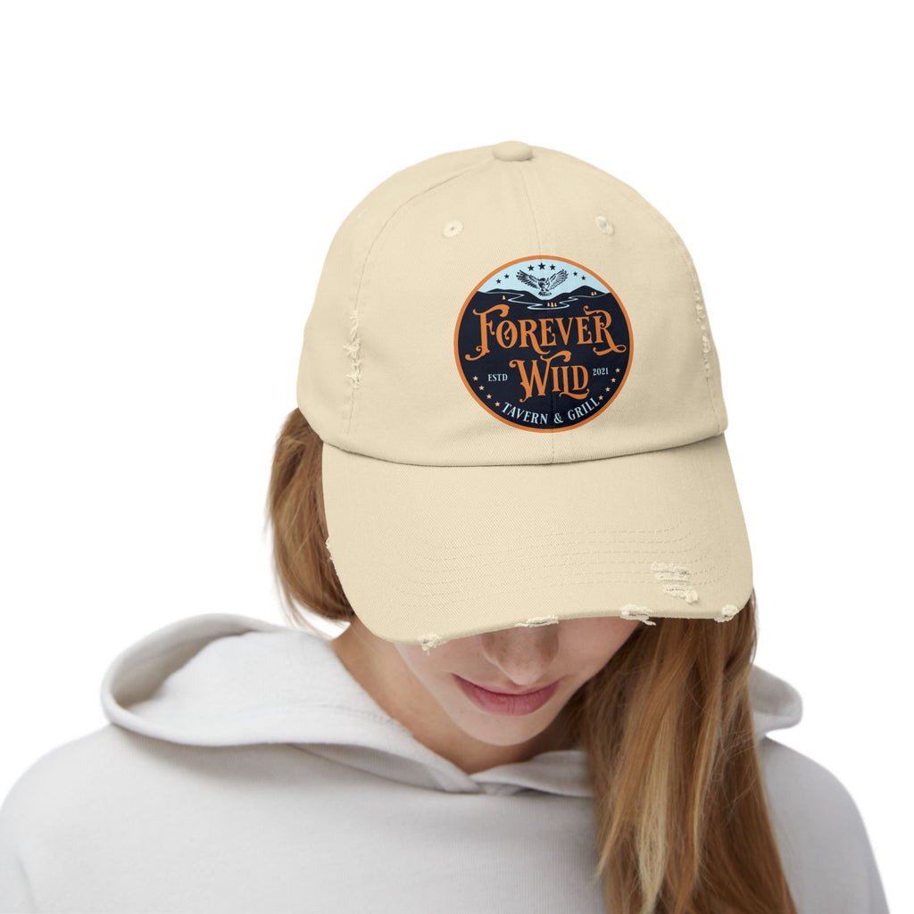 Unisex Distressed Cap Forever Wild Tavern
