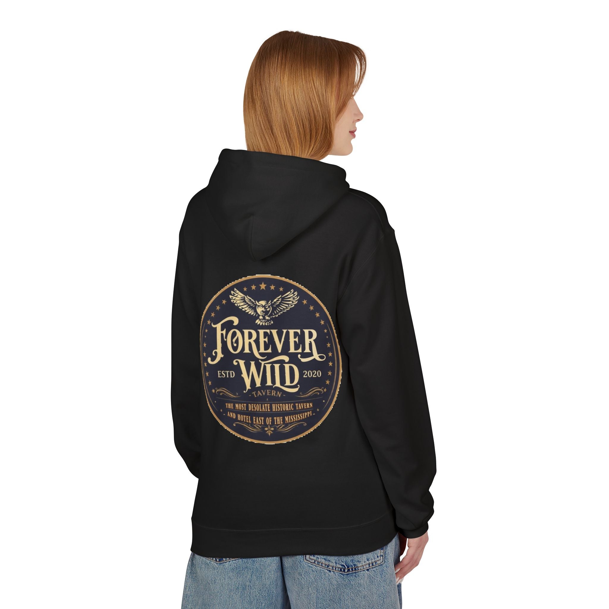 Forever Wild Tavern Hoodie — Historic Logo Large Front Logo