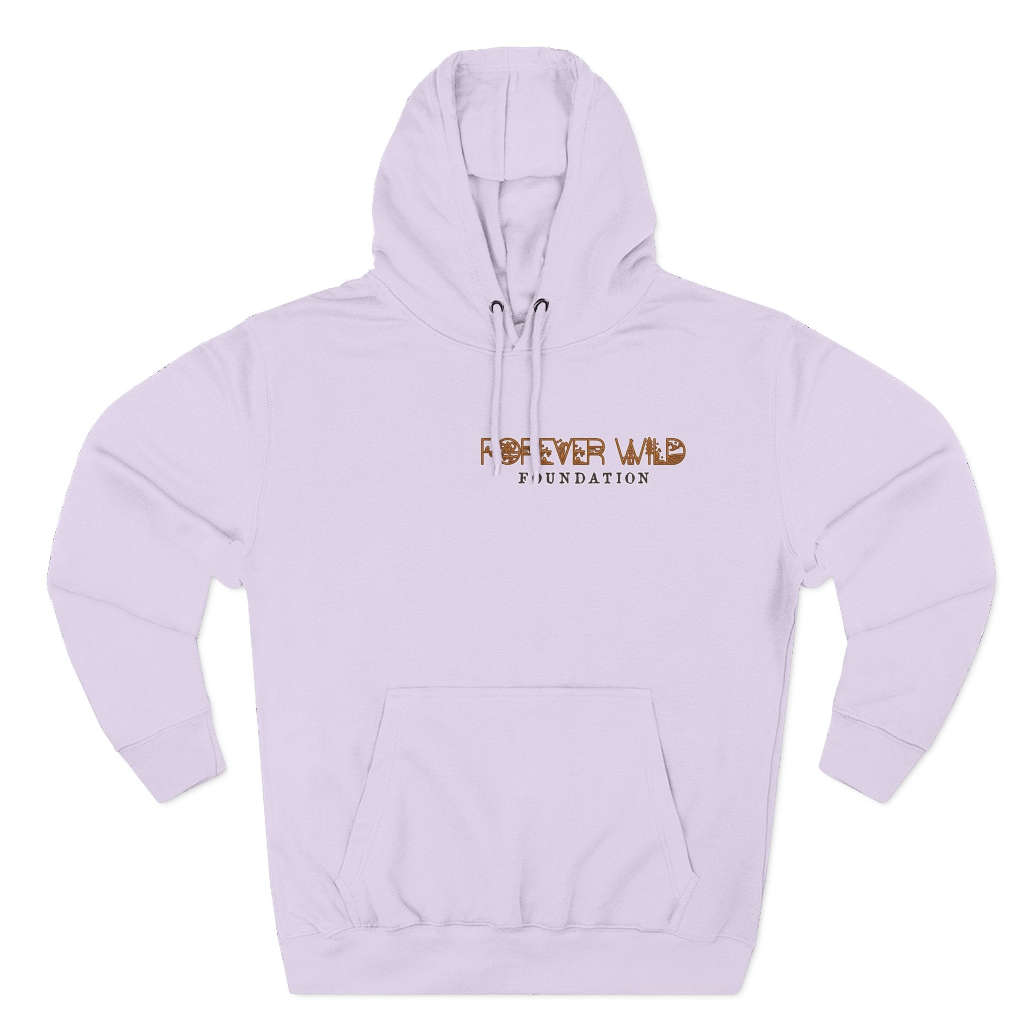 Forever Wild Foundation logo Hoodie | White pullover, wildlife lettering
