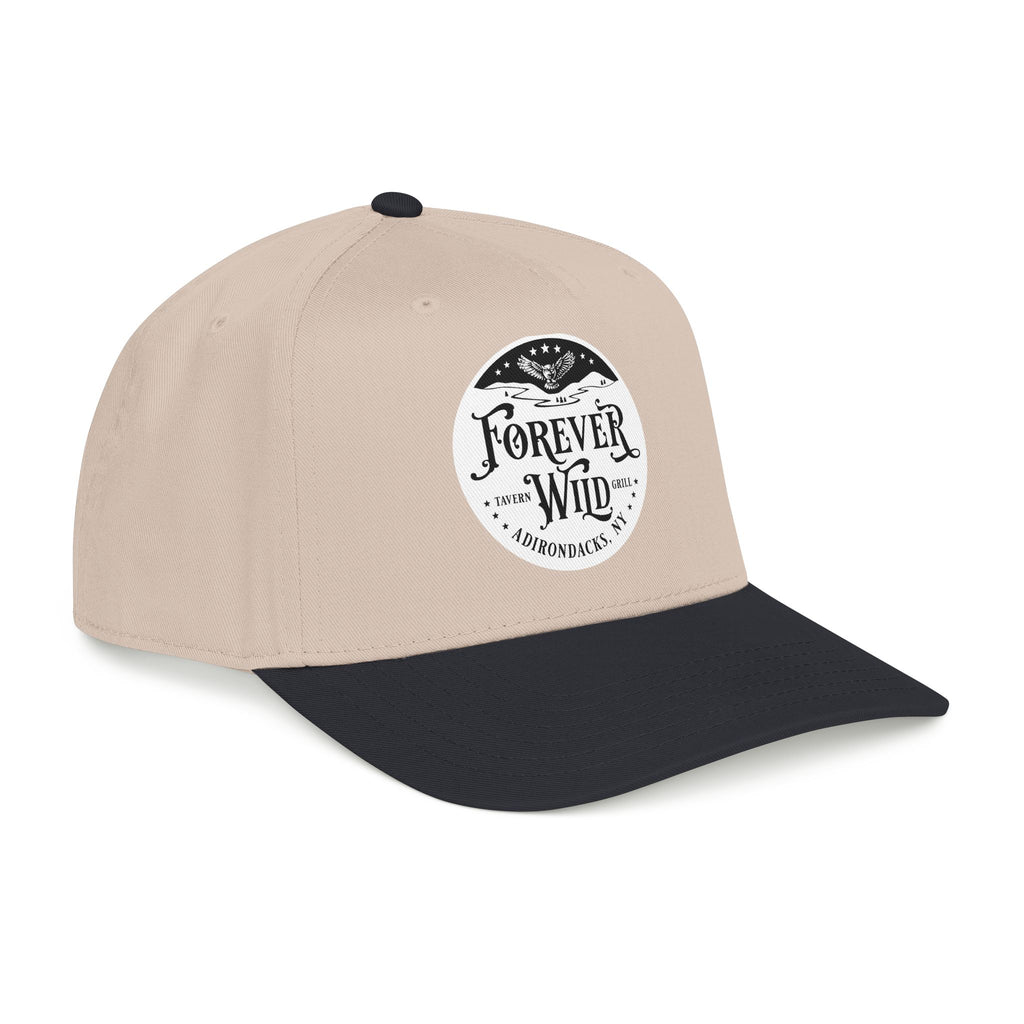 Forever Wild Tavern circle logo Mid Profile Baseball Cap | Outdoor Adventure, Adirondacks emblem