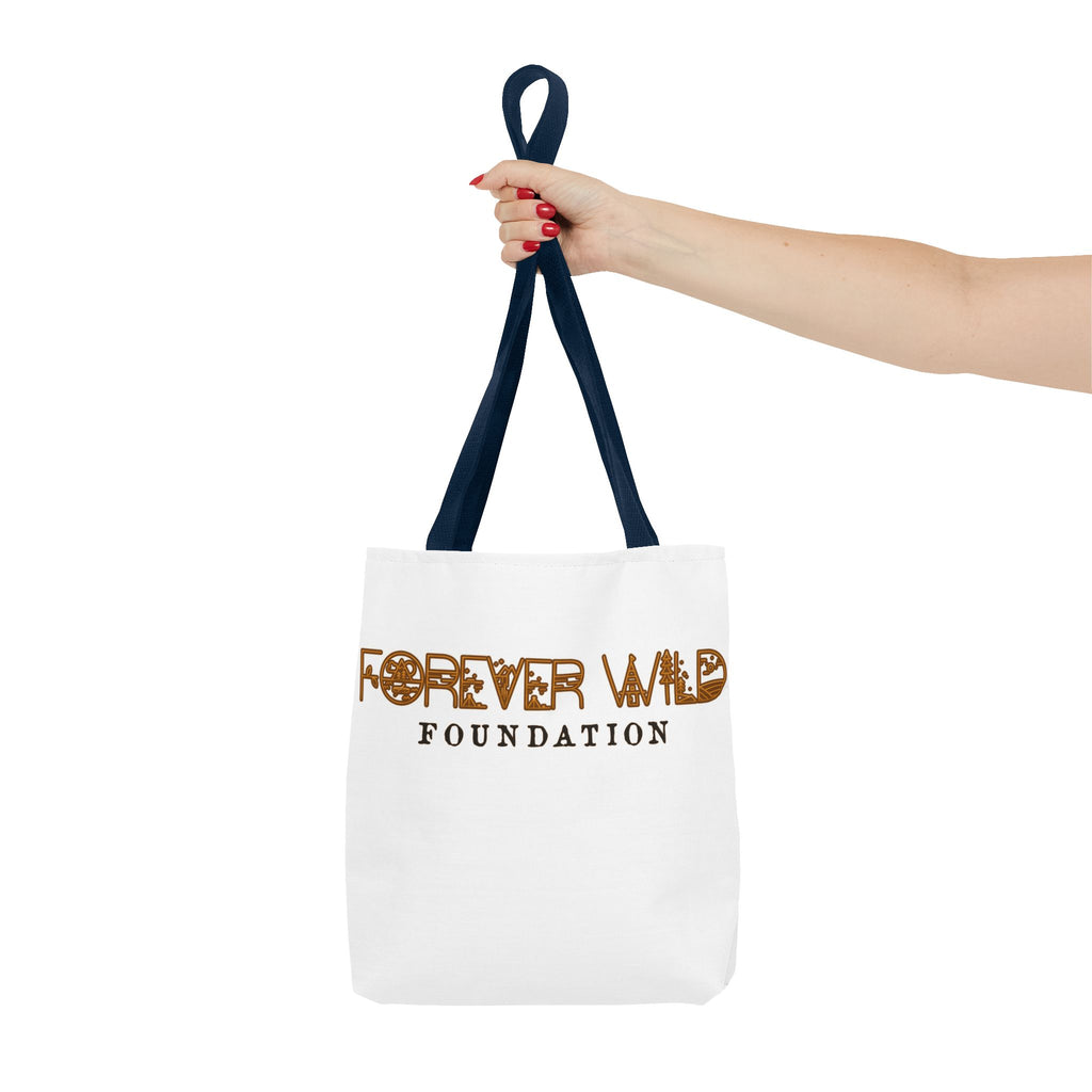 Forever Wild Foundation Tote Bag | Animal Print Text Logo
