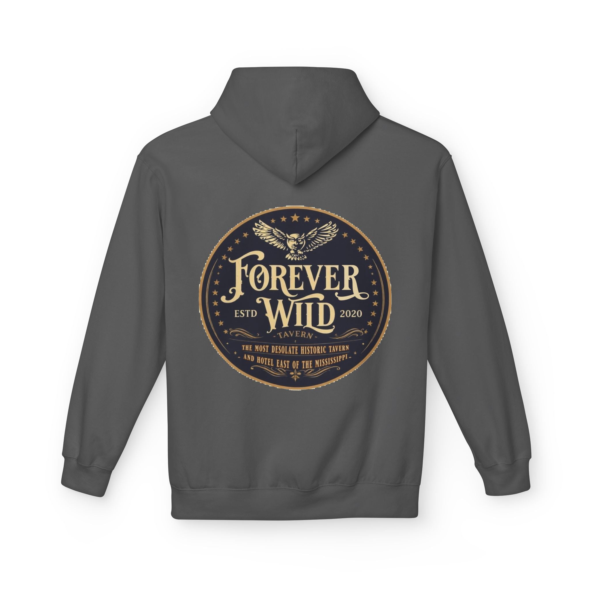 Forever Wild Tavern Hoodie — Historic Logo Large Front Logo