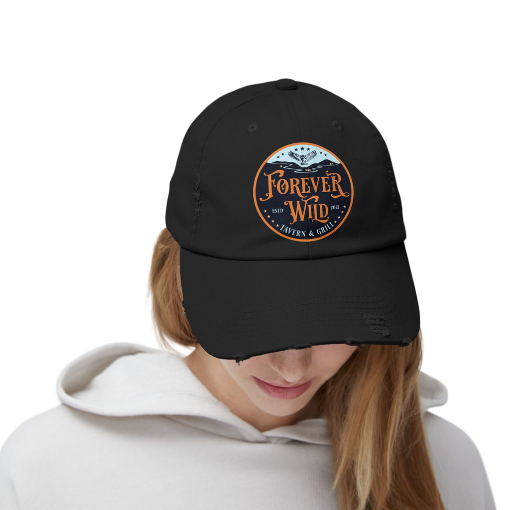 Unisex Distressed Cap Forever Wild Tavern