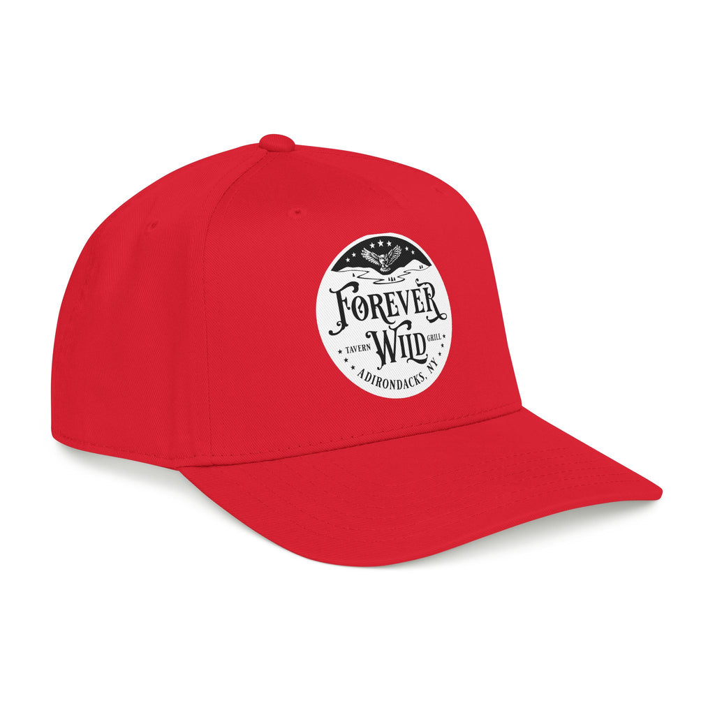 Forever Wild Tavern circle logo Mid Profile Baseball Cap | Outdoor Adventure, Adirondacks emblem