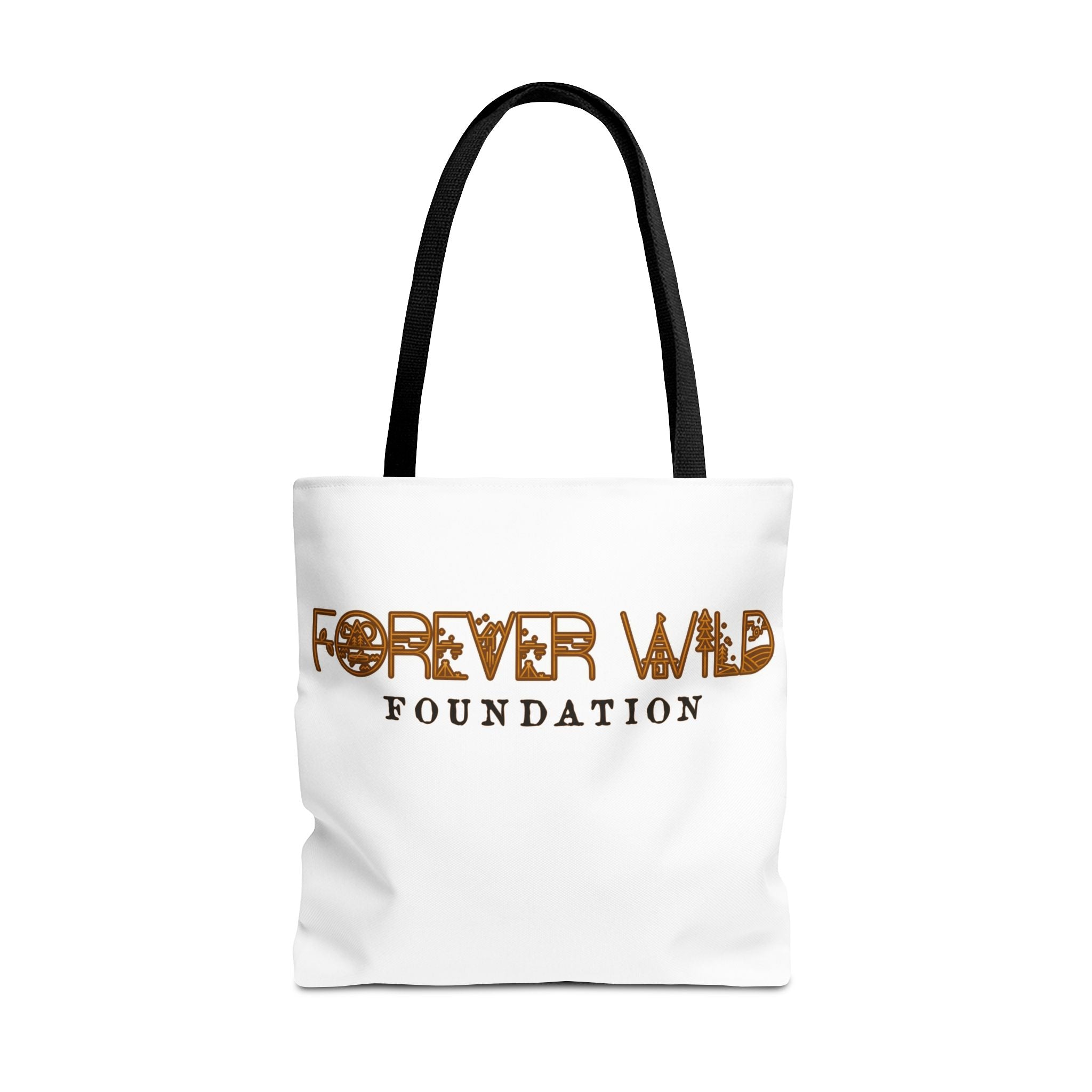 Forever Wild Foundation Tote Bag | Animal Print Text Logo