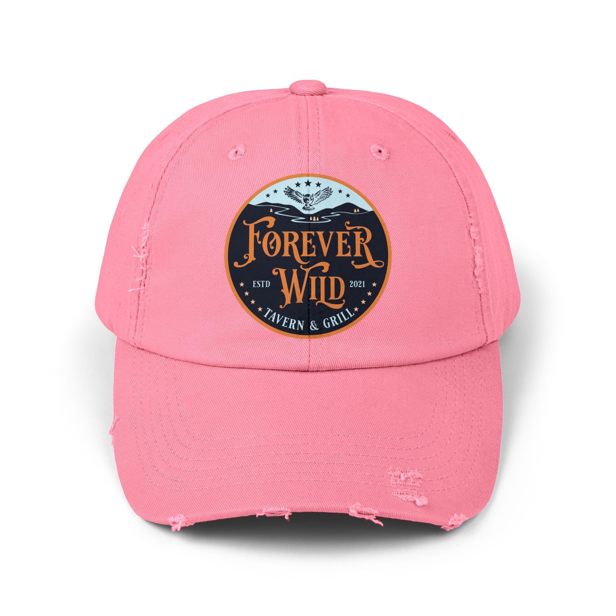 Unisex Distressed Cap Forever Wild Tavern