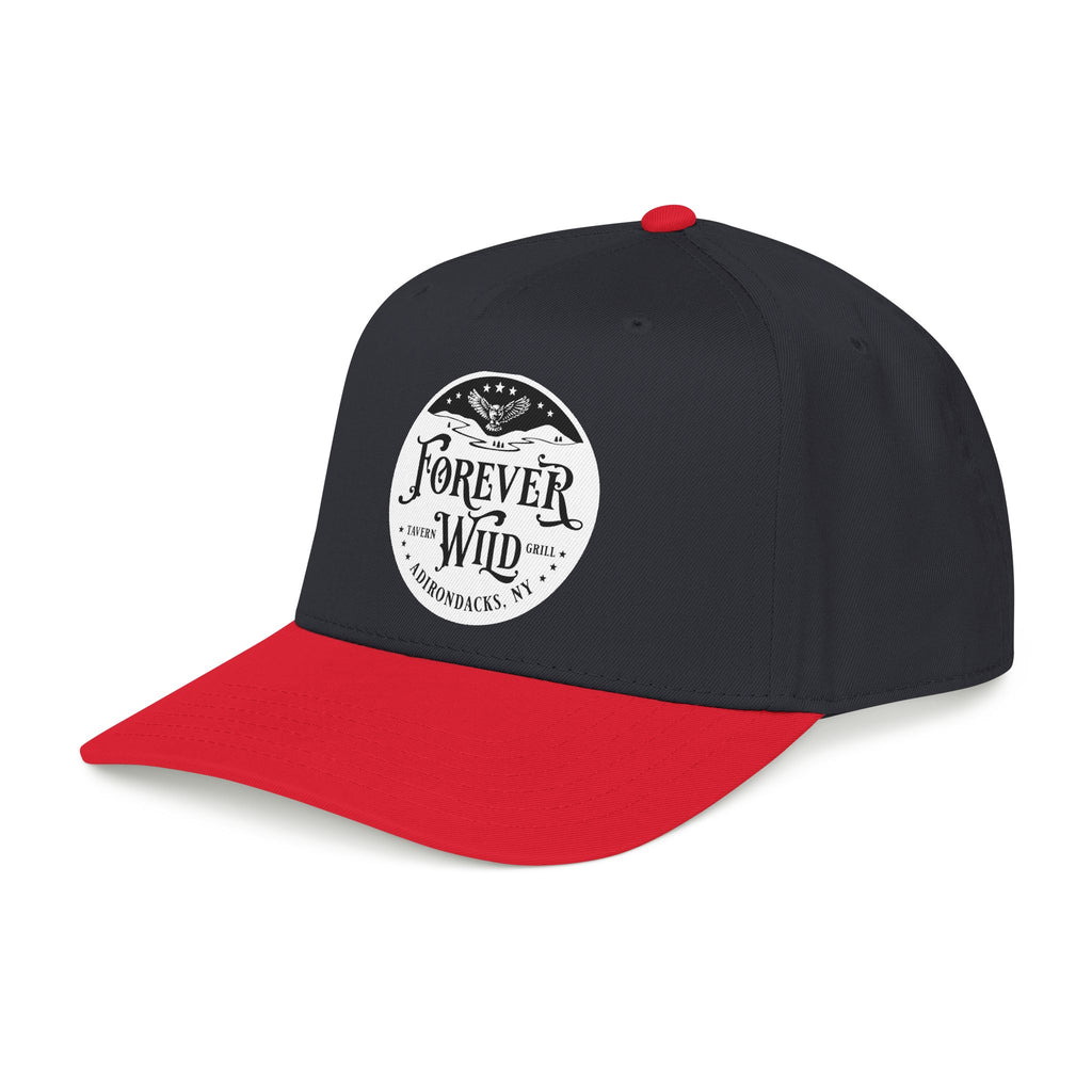 Forever Wild Tavern circle logo Mid Profile Baseball Cap | Outdoor Adventure, Adirondacks emblem