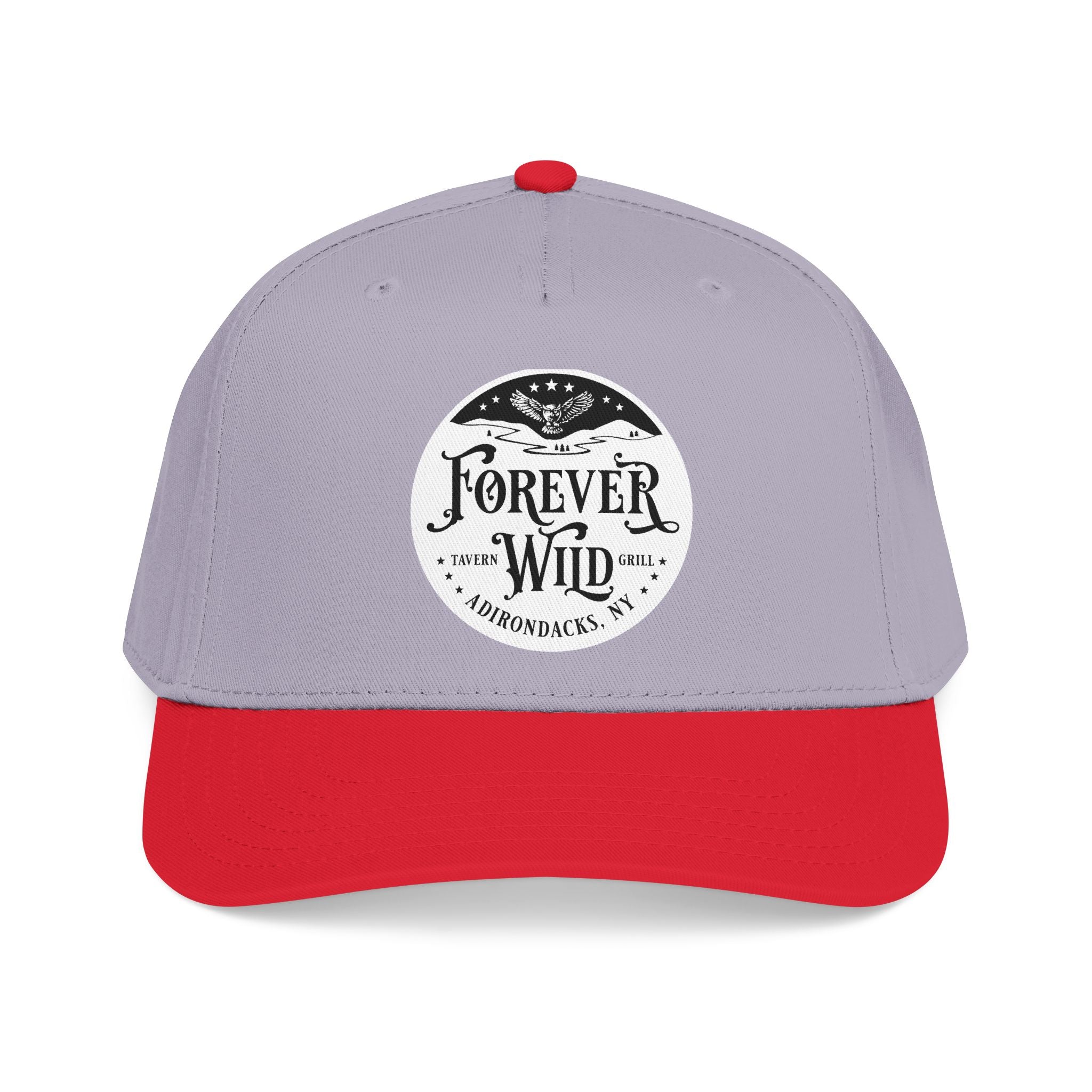 Forever Wild Tavern circle logo Mid Profile Baseball Cap | Outdoor Adventure, Adirondacks emblem