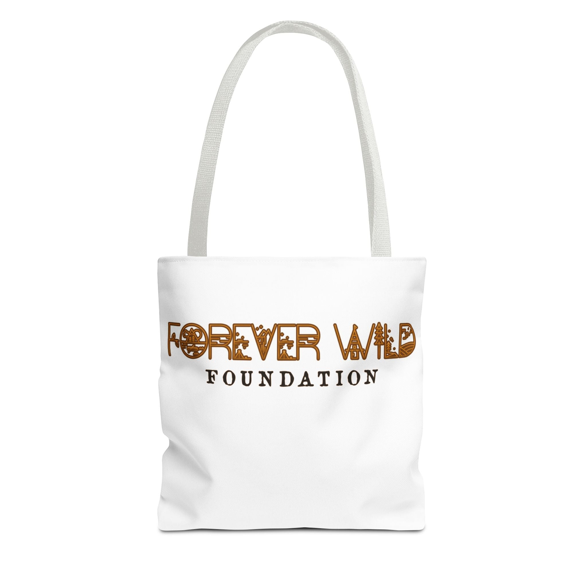 Forever Wild Foundation Tote Bag | Animal Print Text Logo