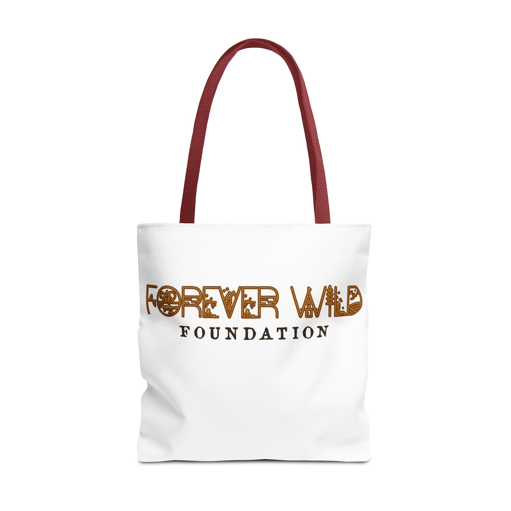 Forever Wild Foundation Tote Bag | Animal Print Text Logo
