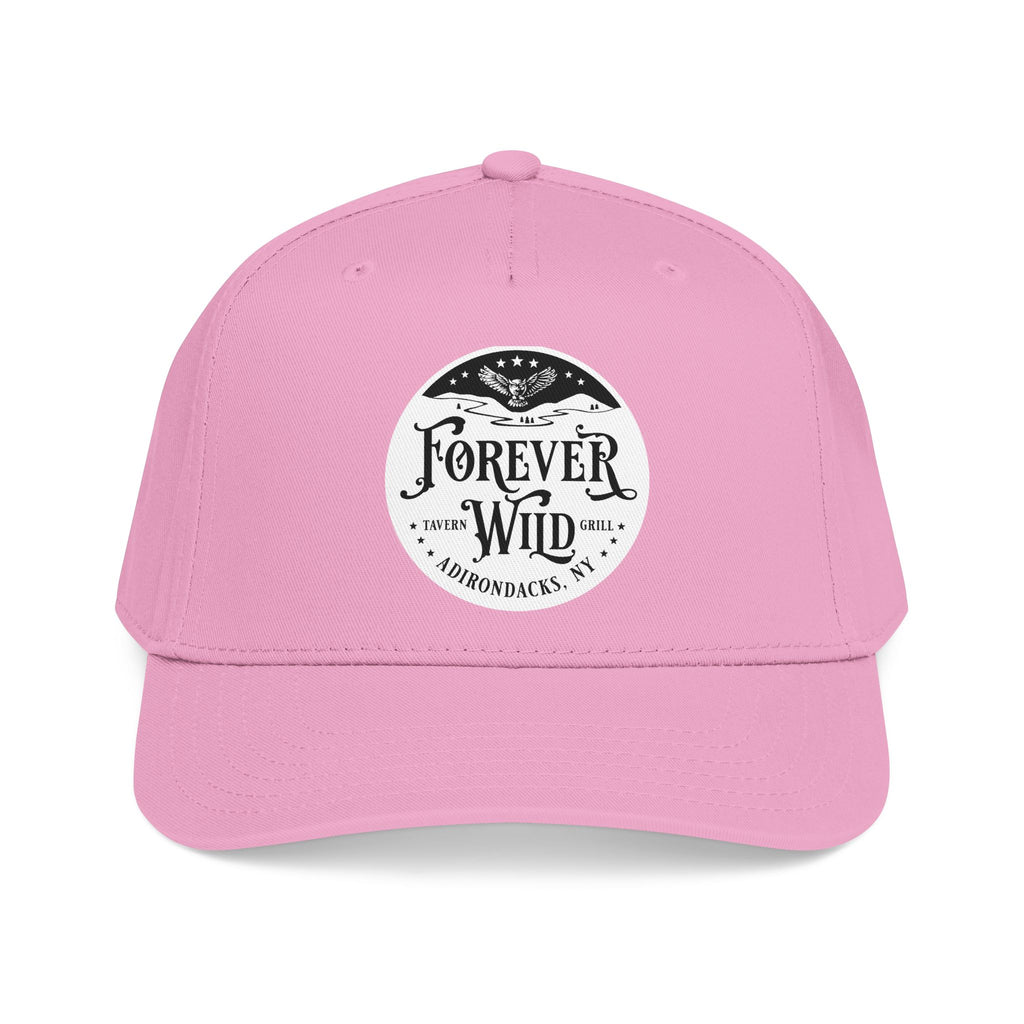 Forever Wild Tavern circle logo Mid Profile Baseball Cap | Outdoor Adventure, Adirondacks emblem