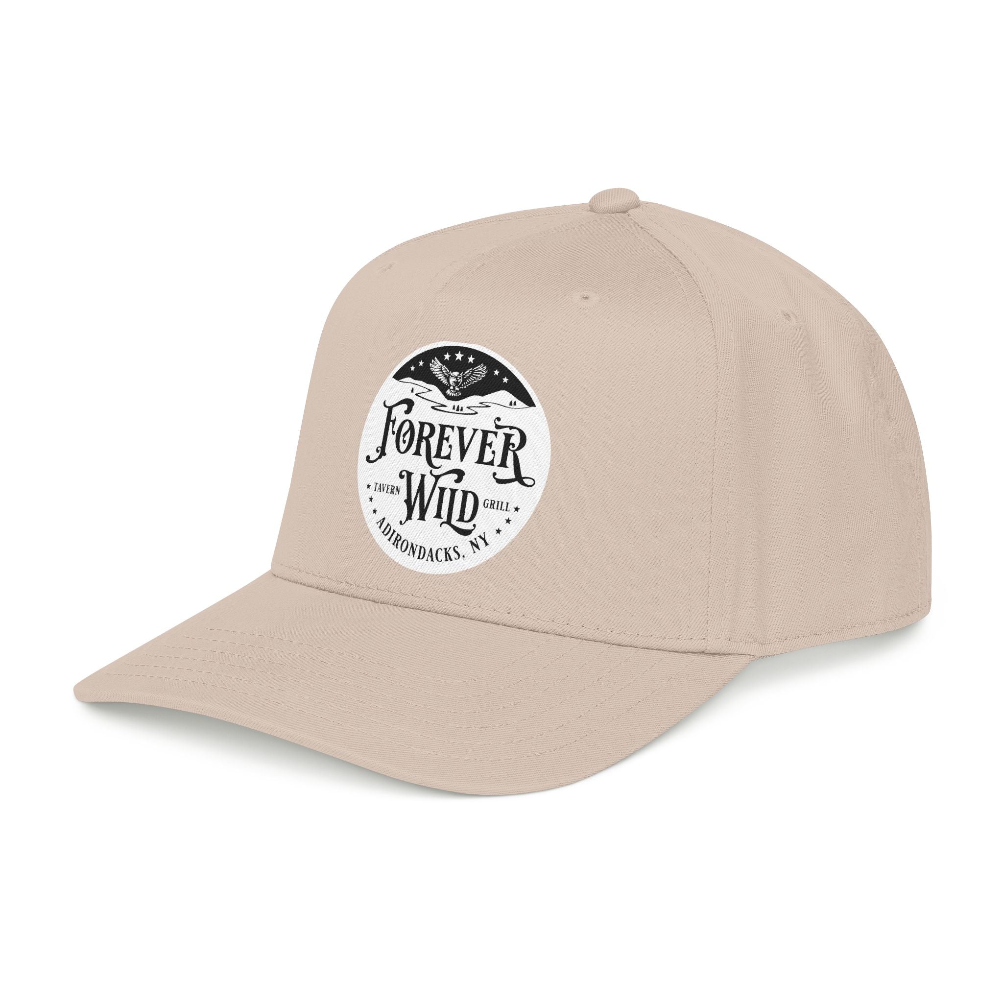 Forever Wild Tavern circle logo Mid Profile Baseball Cap | Outdoor Adventure, Adirondacks emblem