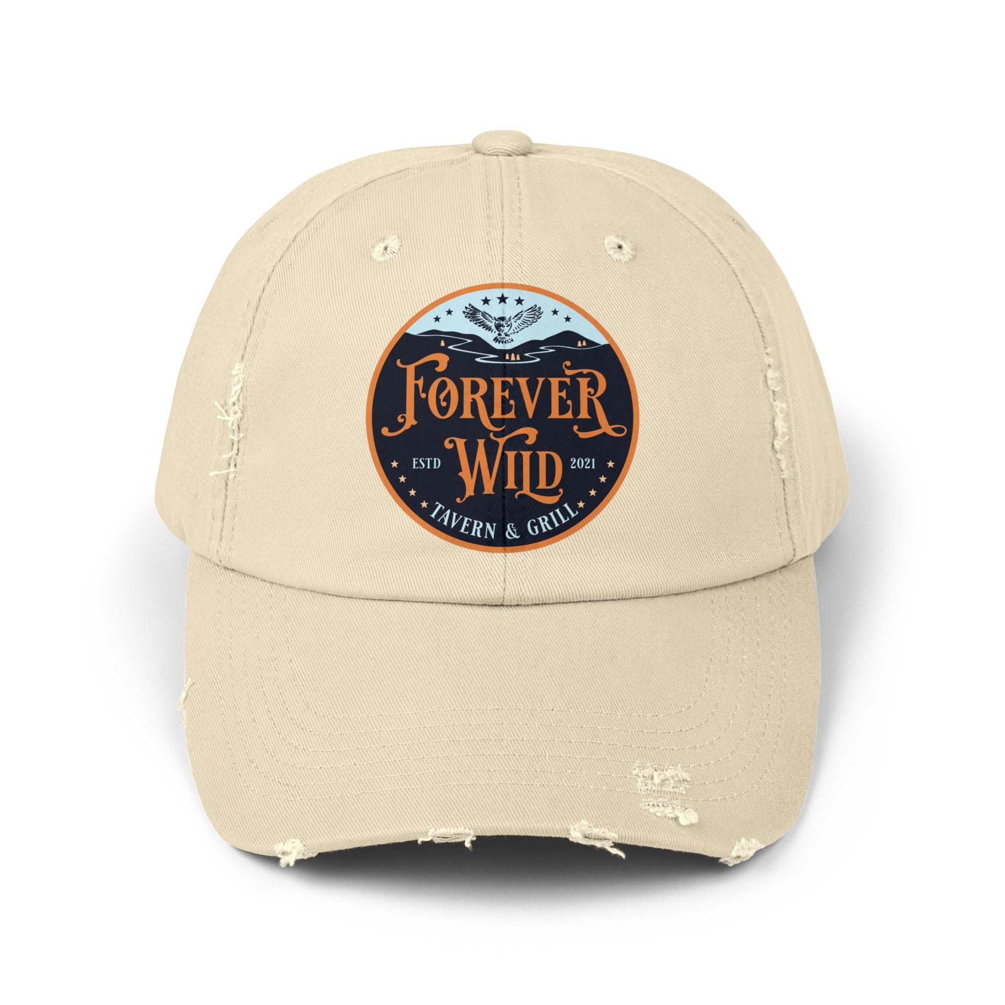 Unisex Distressed Cap Forever Wild Tavern