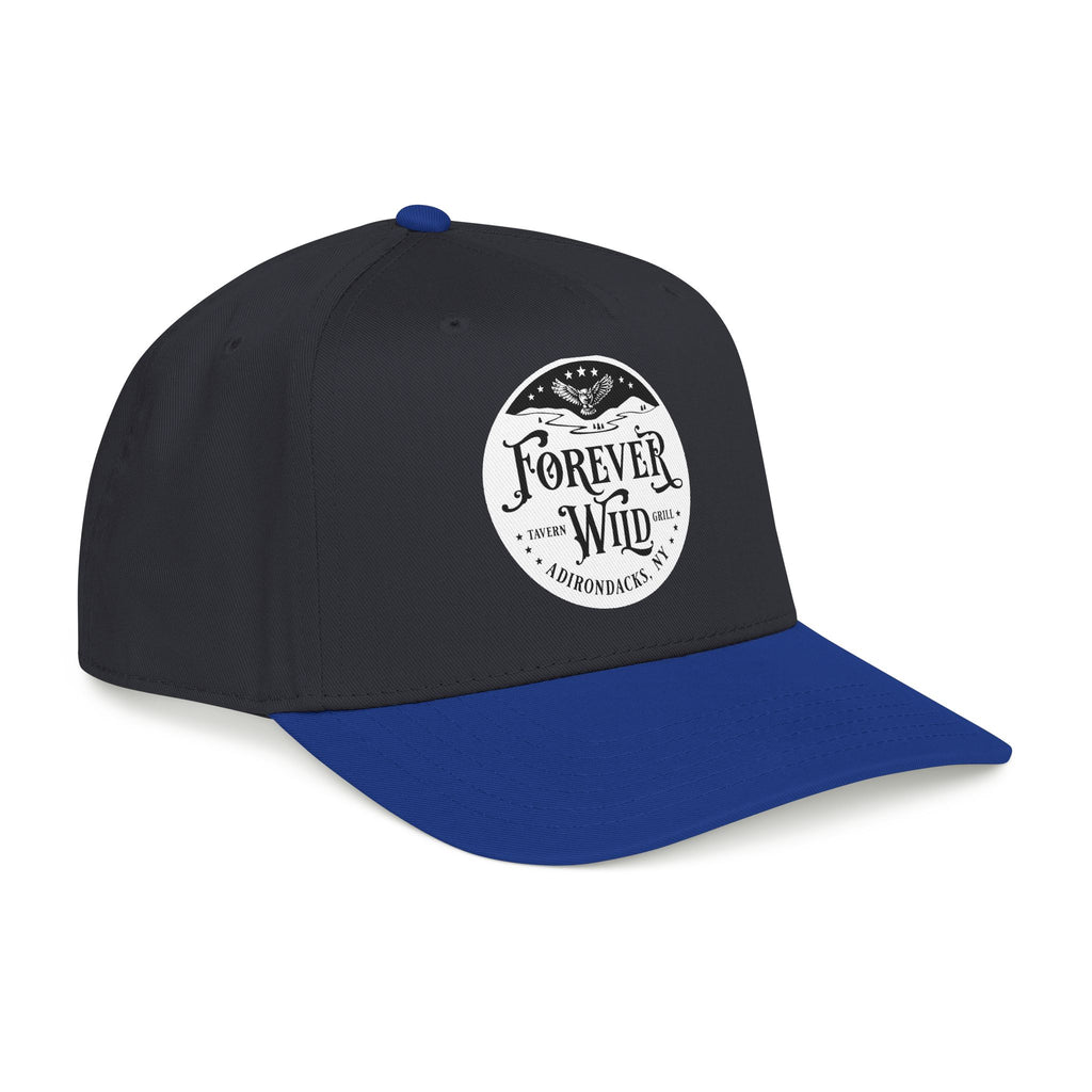 Forever Wild Tavern circle logo Mid Profile Baseball Cap | Outdoor Adventure, Adirondacks emblem