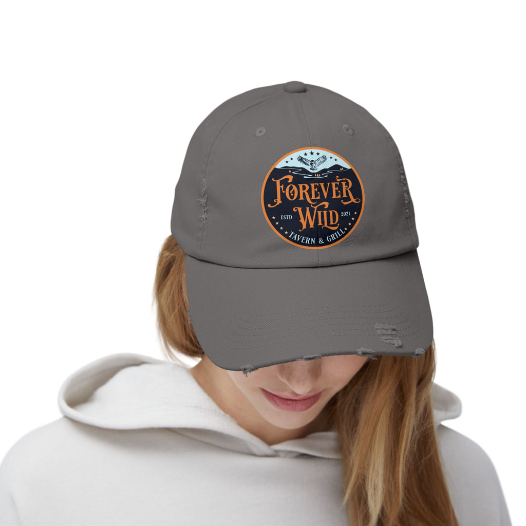 Unisex Distressed Cap Forever Wild Tavern