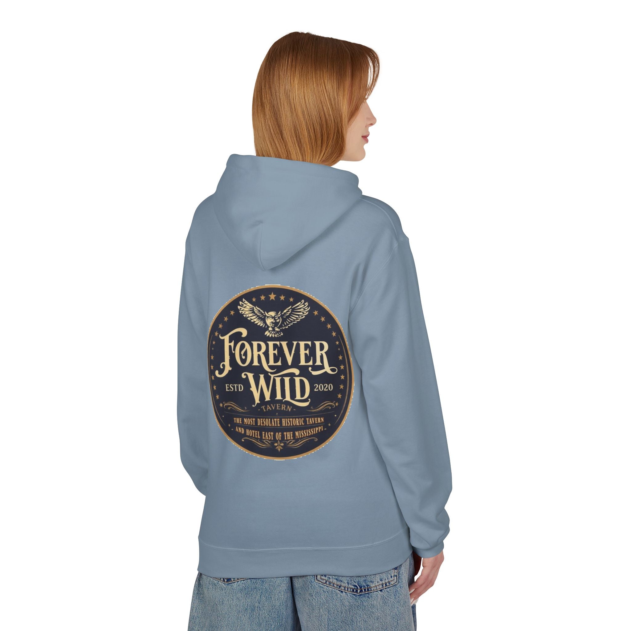 Forever Wild Tavern Hoodie — Historic Logo Large Front Logo