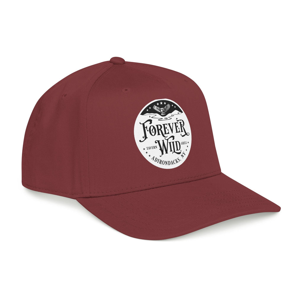 Forever Wild Tavern circle logo Mid Profile Baseball Cap | Outdoor Adventure, Adirondacks emblem