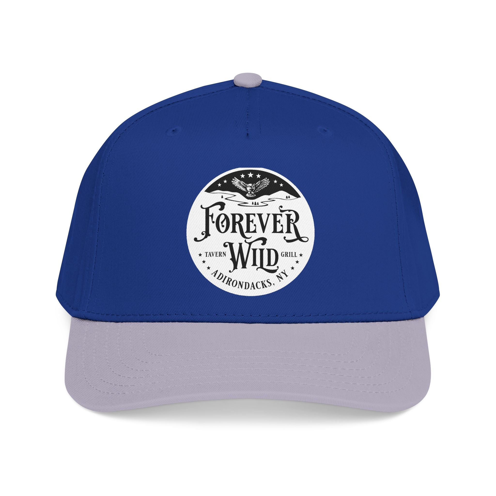 Forever Wild Tavern circle logo Mid Profile Baseball Cap | Outdoor Adventure, Adirondacks emblem