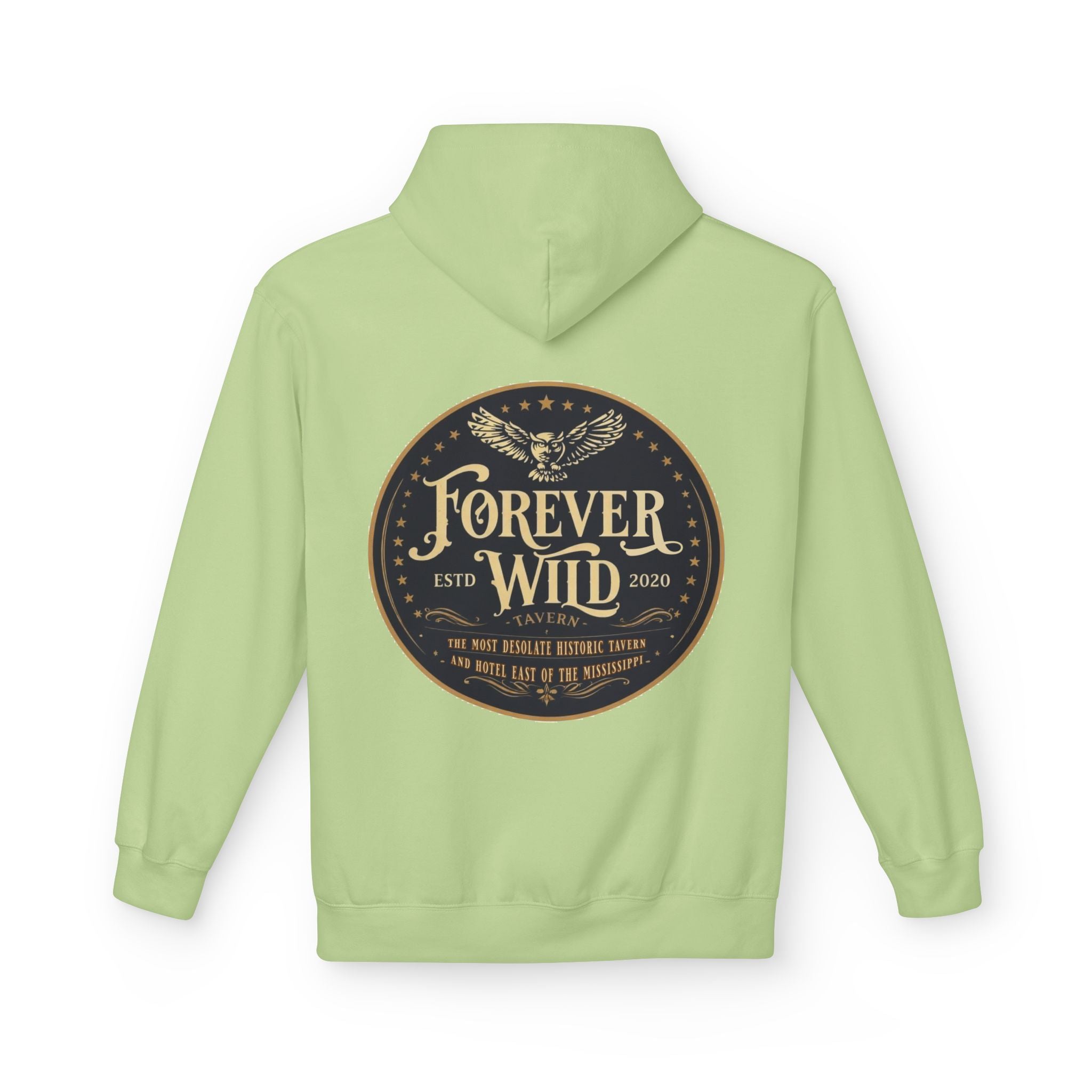 Forever Wild Tavern Hoodie — Historic Logo Large Front Logo