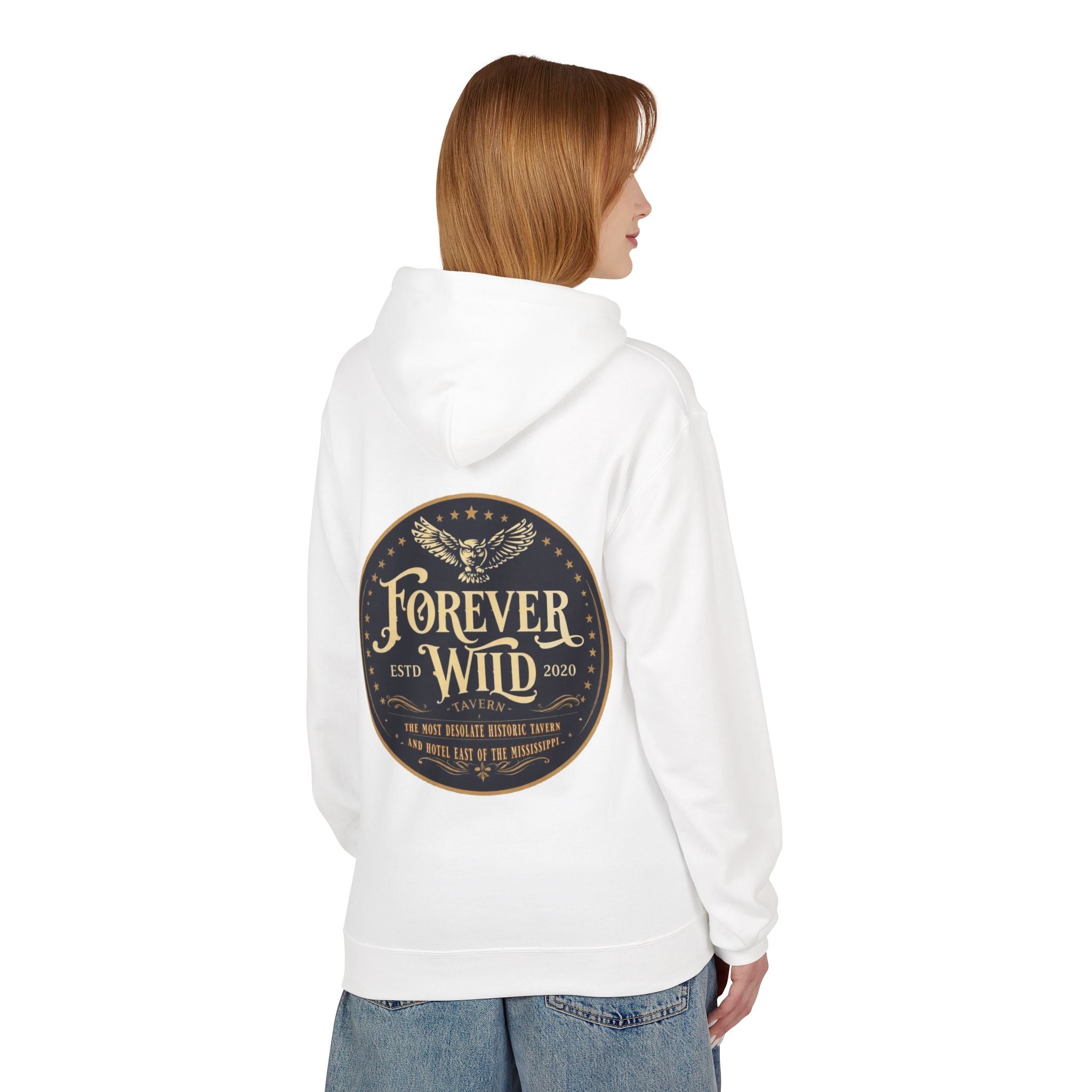 Forever Wild Tavern Hoodie — Historic Logo Large Front Logo