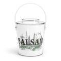 Balsam Inn & Cafe Ice Bucket with Tongs – Rustic Lodge Pine Logo Cooler