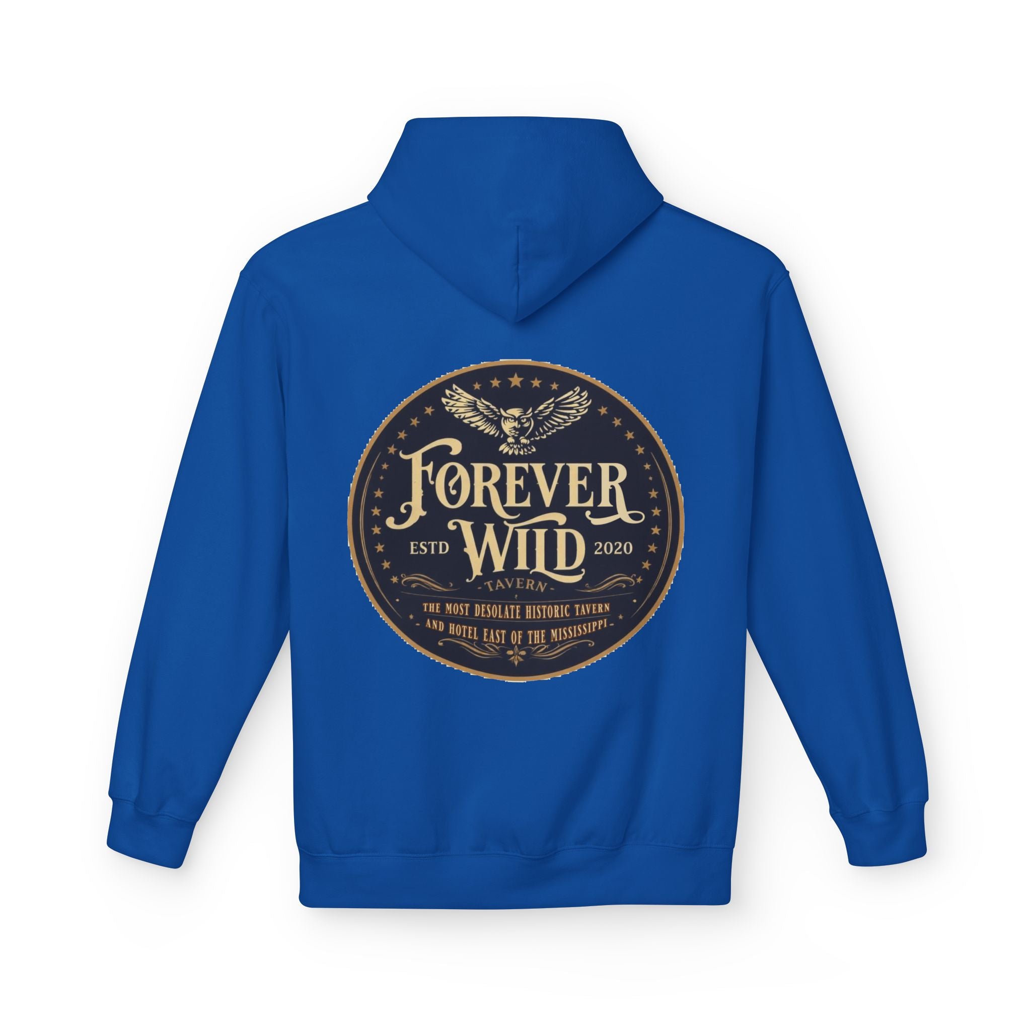 Forever Wild Tavern Hoodie — Historic Logo Large Front Logo