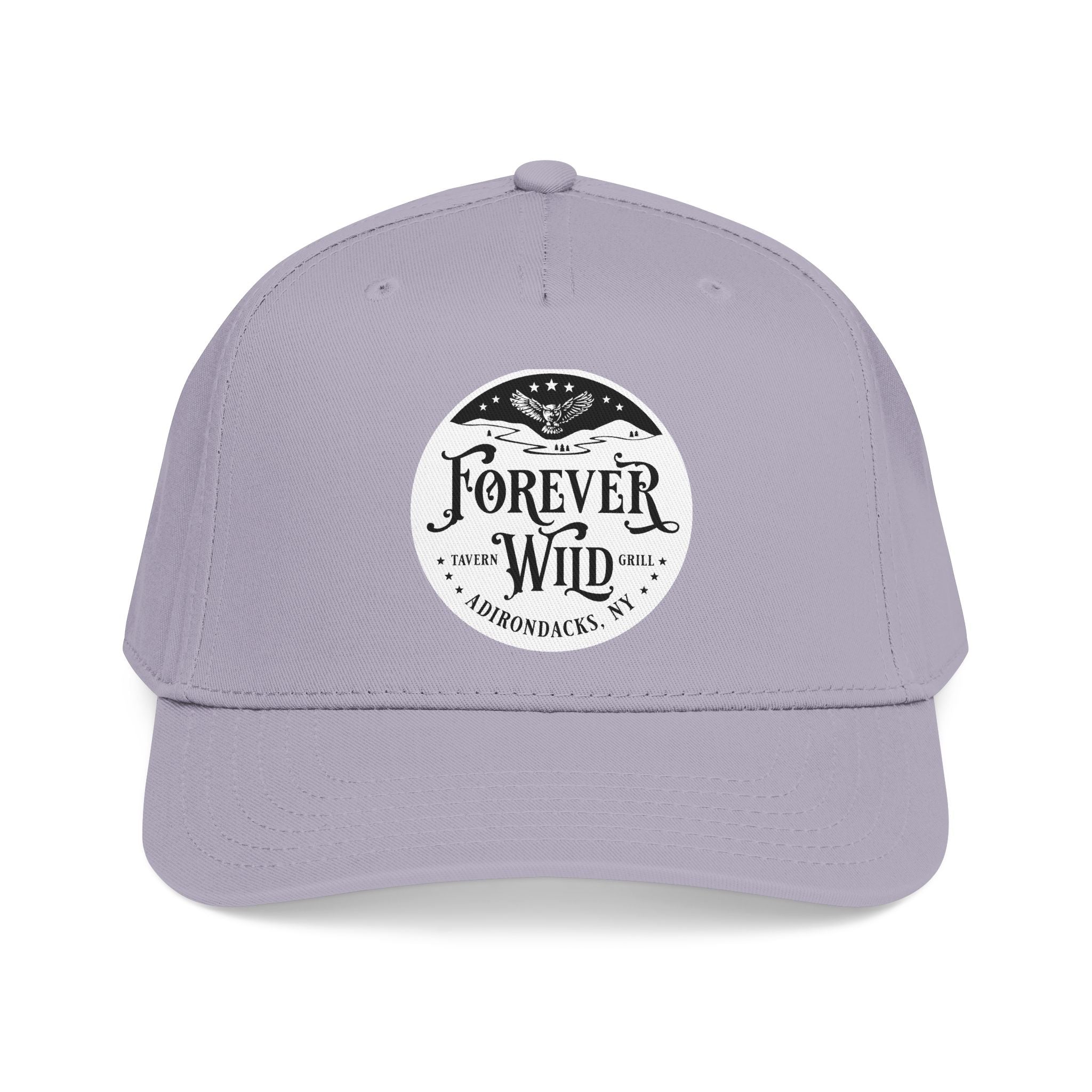 Forever Wild Tavern circle logo Mid Profile Baseball Cap | Outdoor Adventure, Adirondacks emblem