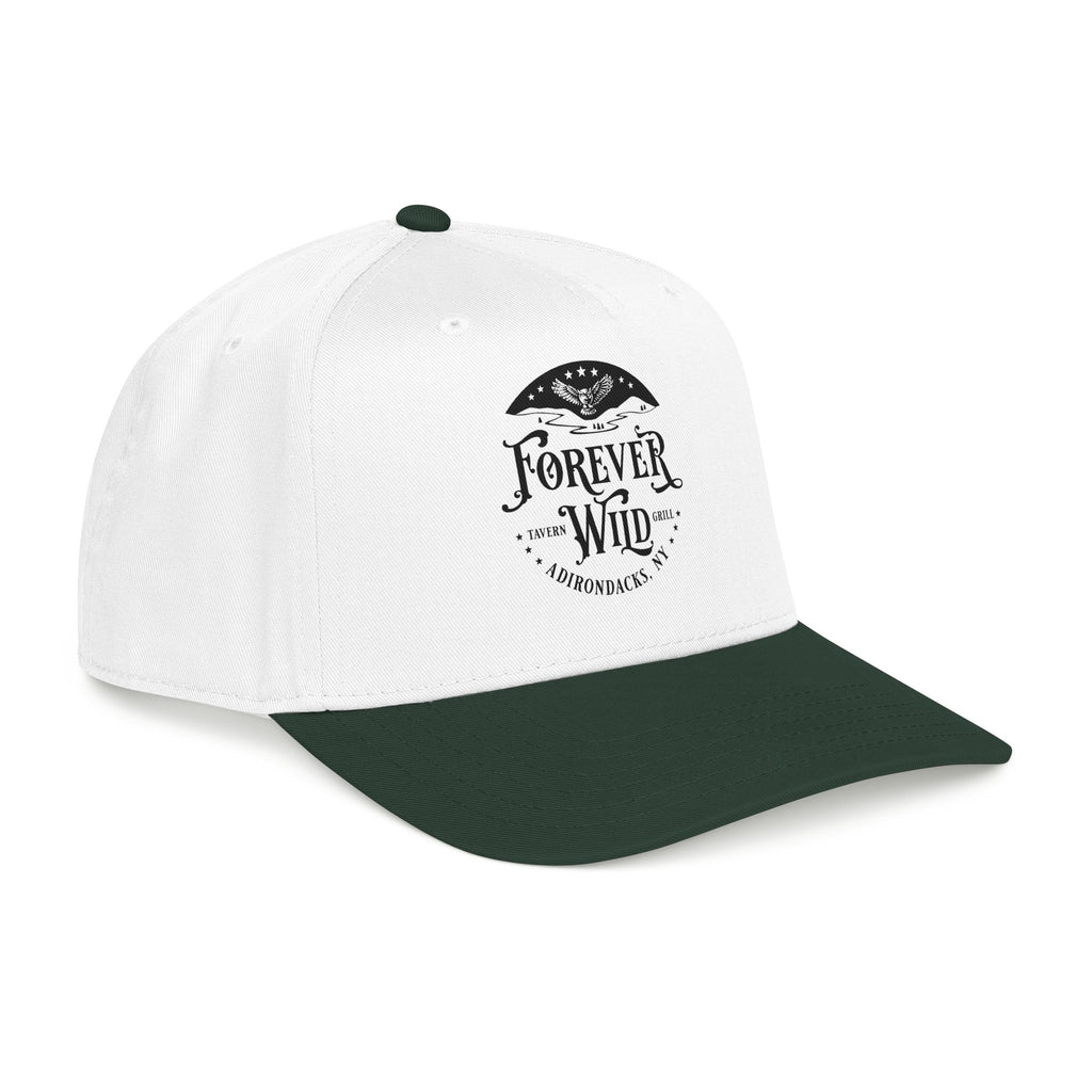 Forever Wild Tavern circle logo Mid Profile Baseball Cap | Outdoor Adventure, Adirondacks emblem