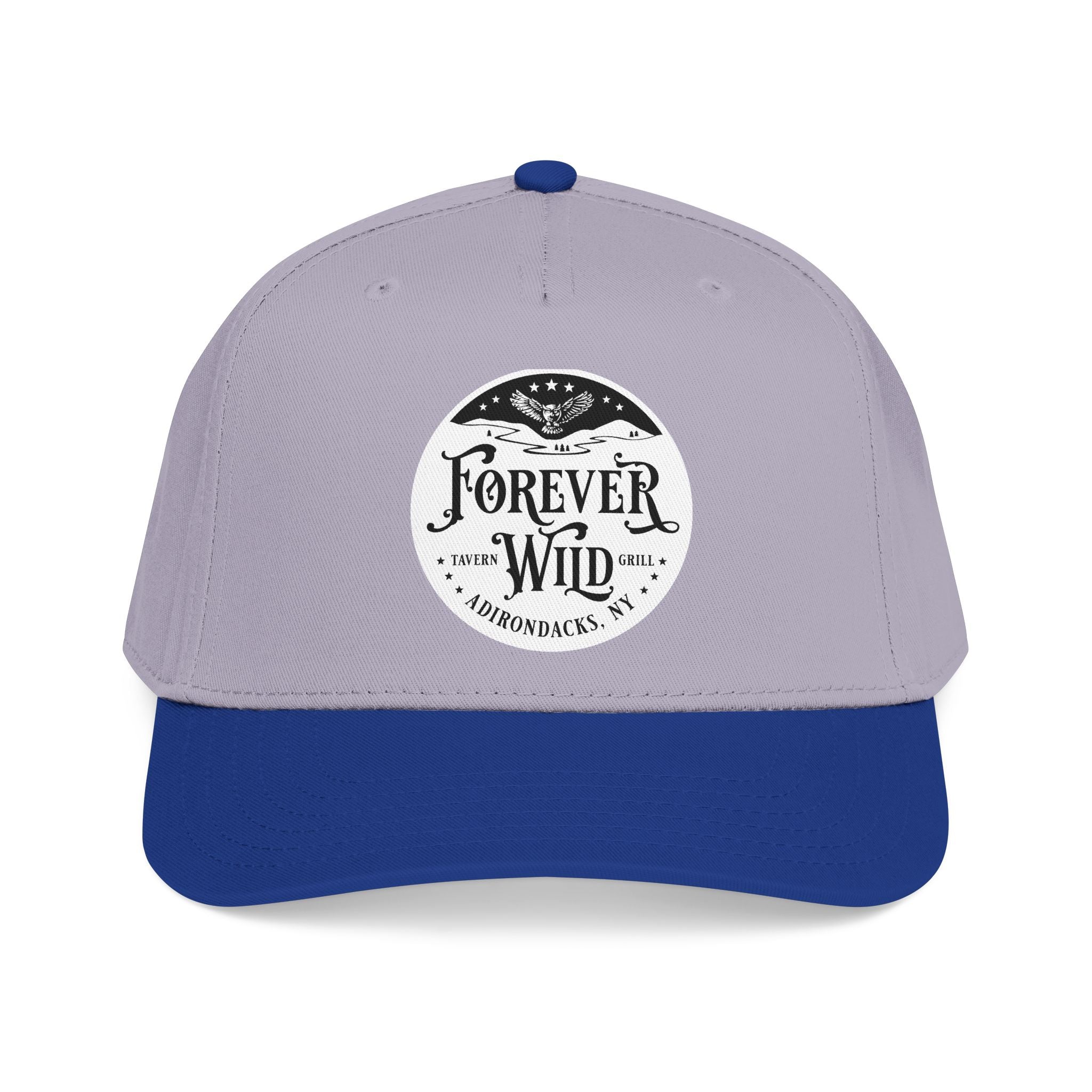 Forever Wild Tavern circle logo Mid Profile Baseball Cap | Outdoor Adventure, Adirondacks emblem