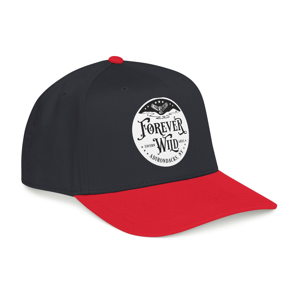 Forever Wild Tavern circle logo Mid Profile Baseball Cap | Outdoor Adventure, Adirondacks emblem