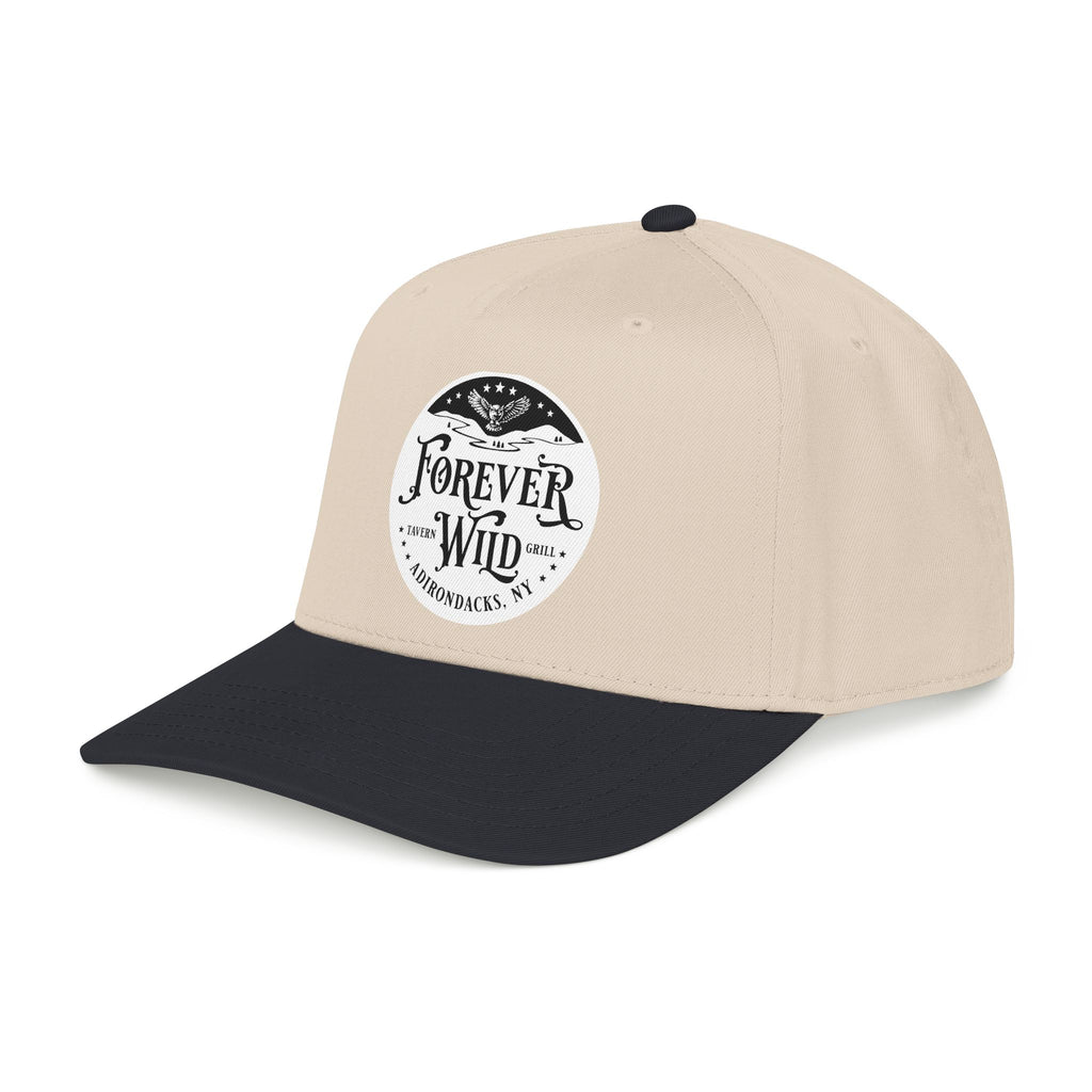 Forever Wild Tavern circle logo Mid Profile Baseball Cap | Outdoor Adventure, Adirondacks emblem