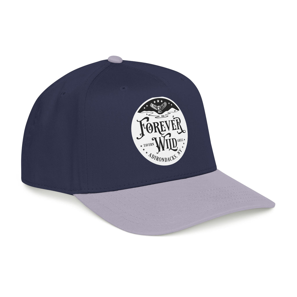 Forever Wild Tavern circle logo Mid Profile Baseball Cap | Outdoor Adventure, Adirondacks emblem