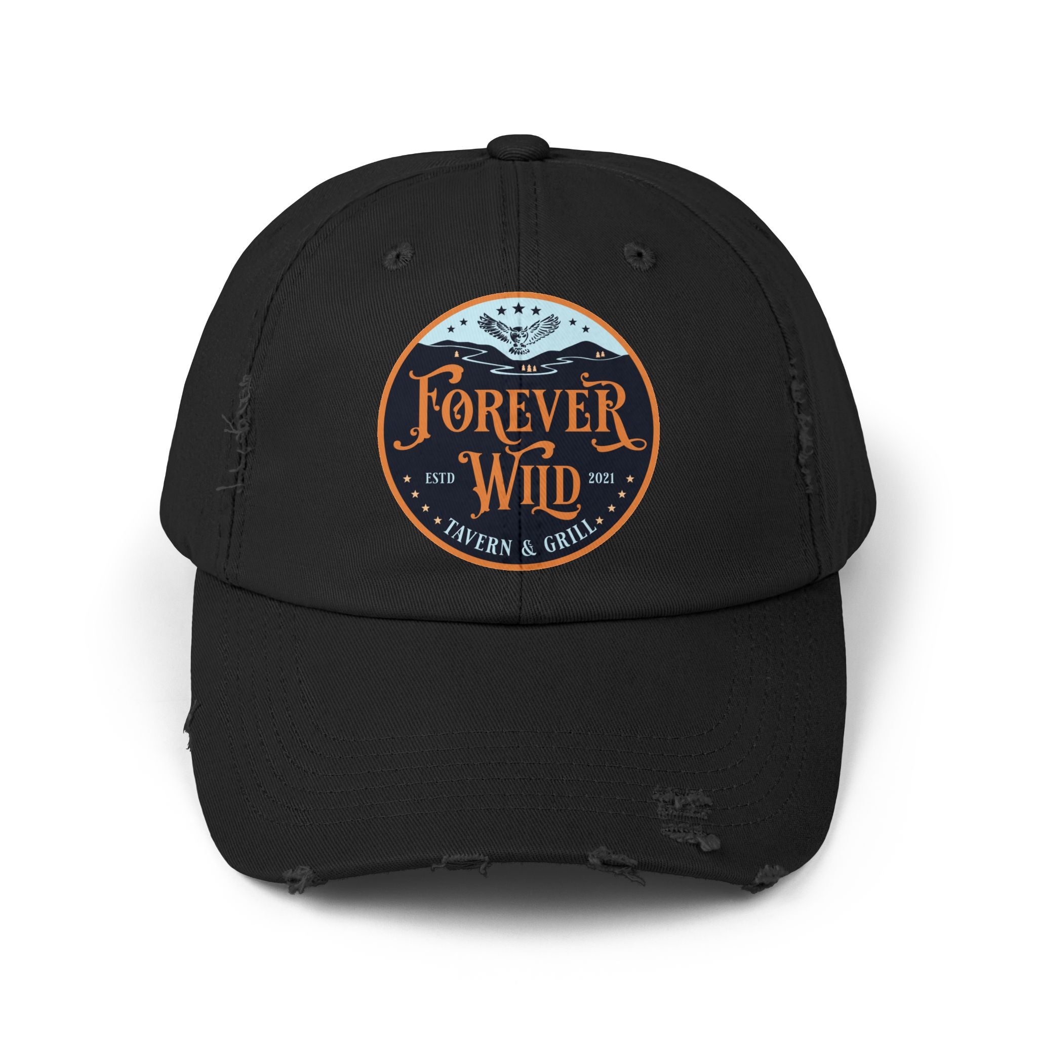 Unisex Distressed Cap Forever Wild Tavern