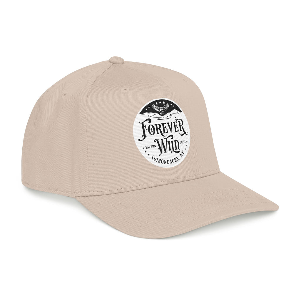 Forever Wild Tavern circle logo Mid Profile Baseball Cap | Outdoor Adventure, Adirondacks emblem