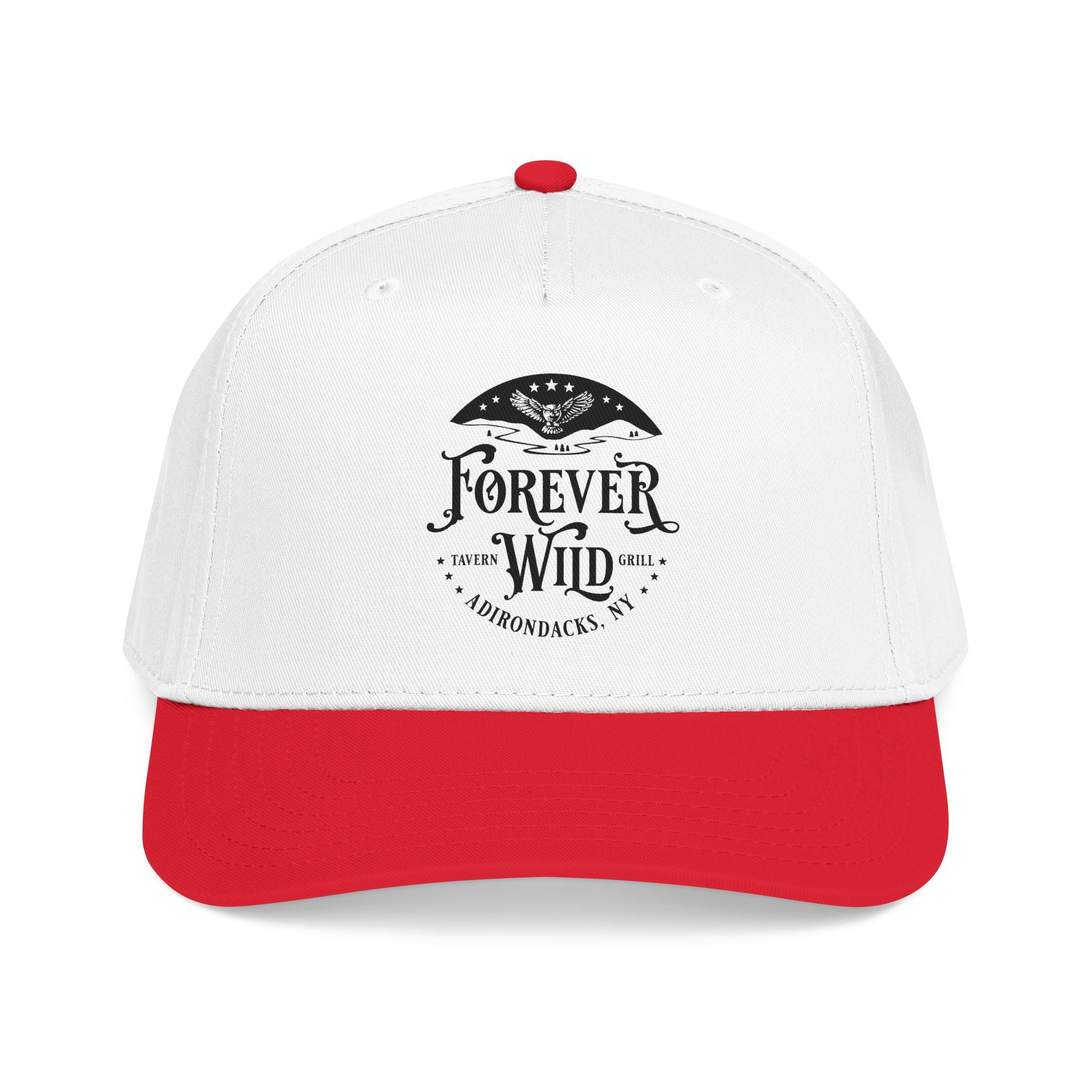 Forever Wild Tavern circle logo Mid Profile Baseball Cap | Outdoor Adventure, Adirondacks emblem
