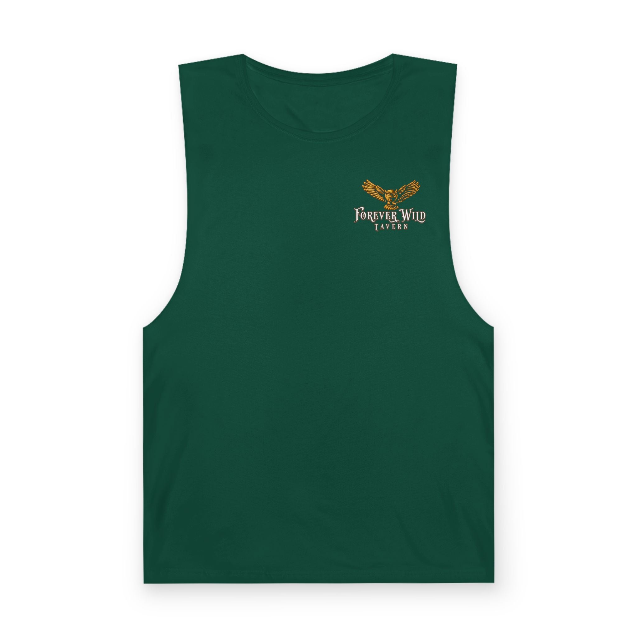 Forever Wild Tavern Tank Top "Most Desolate Logo" — Vintage Owl Chest & Back Design