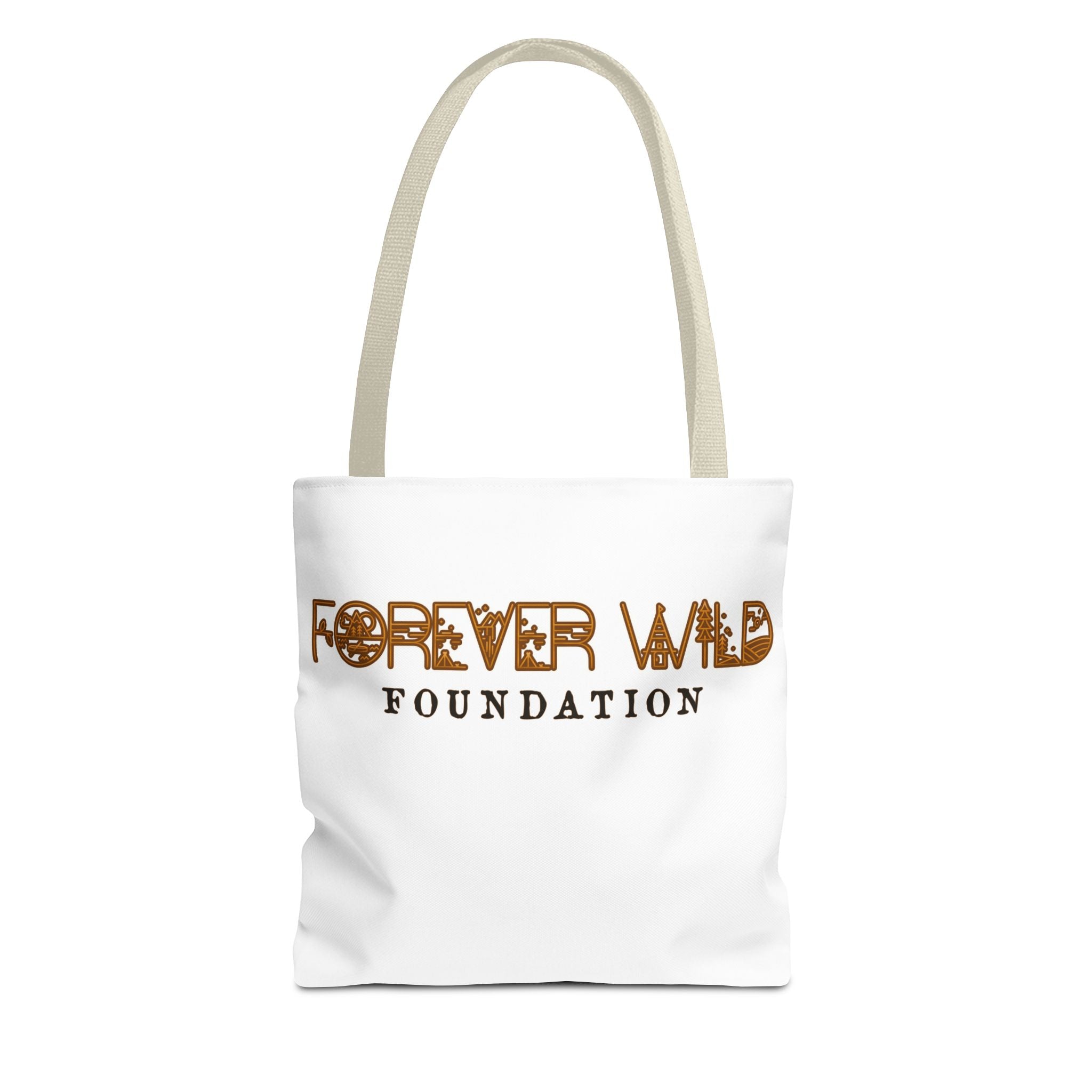 Forever Wild Foundation Tote Bag | Animal Print Text Logo