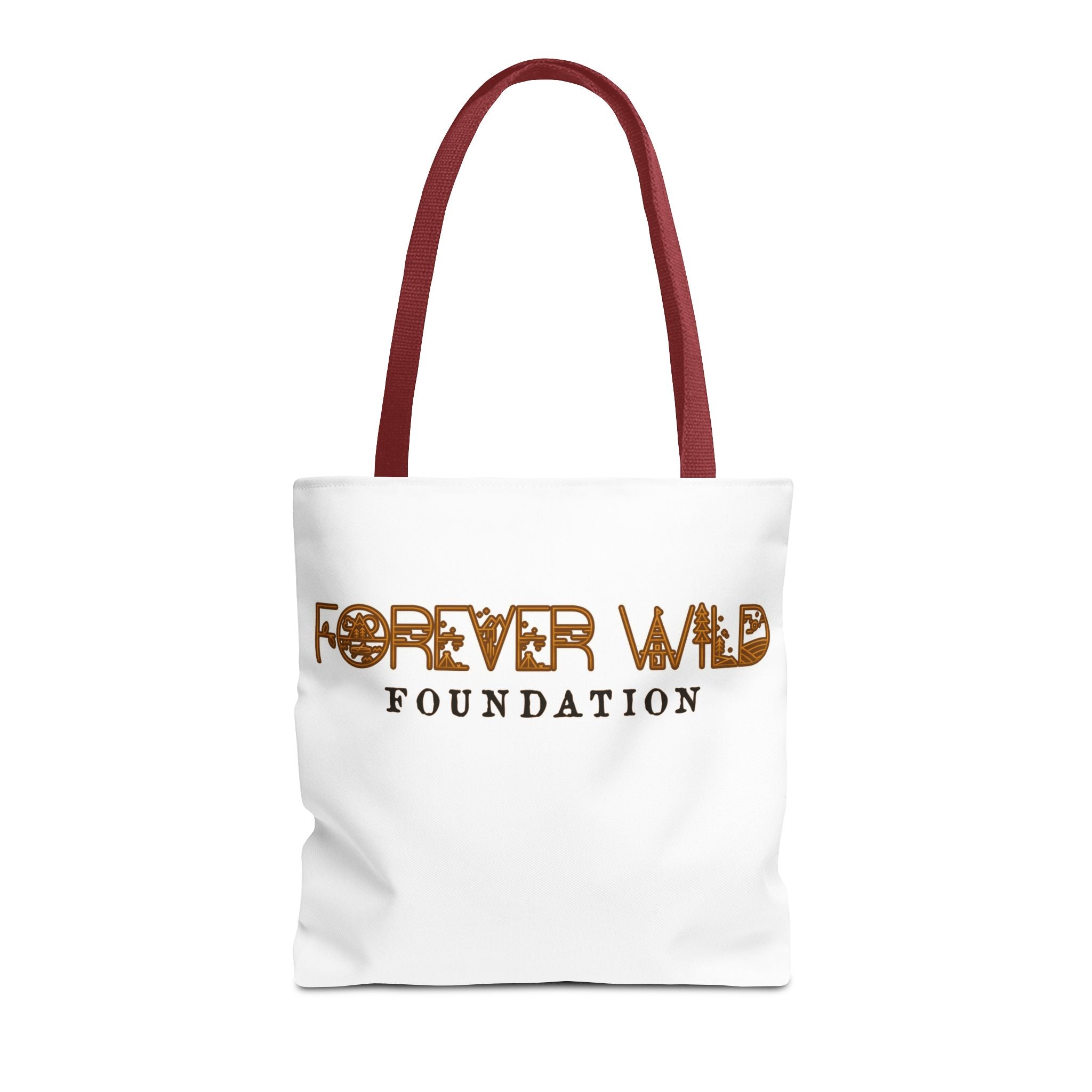 Forever Wild Foundation Tote Bag | Animal Print Text Logo
