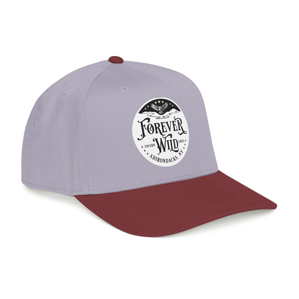 Forever Wild Tavern circle logo Mid Profile Baseball Cap | Outdoor Adventure, Adirondacks emblem