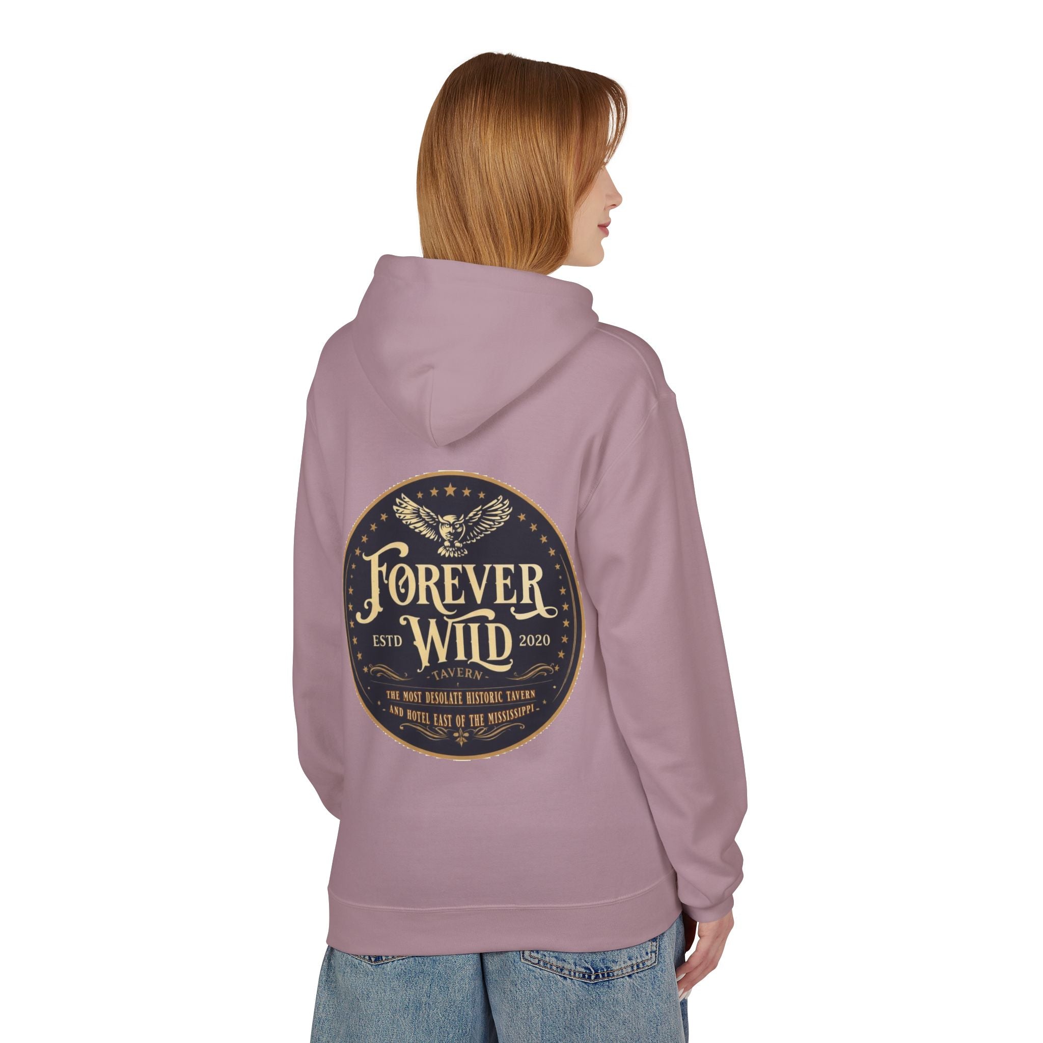 Forever Wild Tavern Hoodie — Historic Logo Large Front Logo
