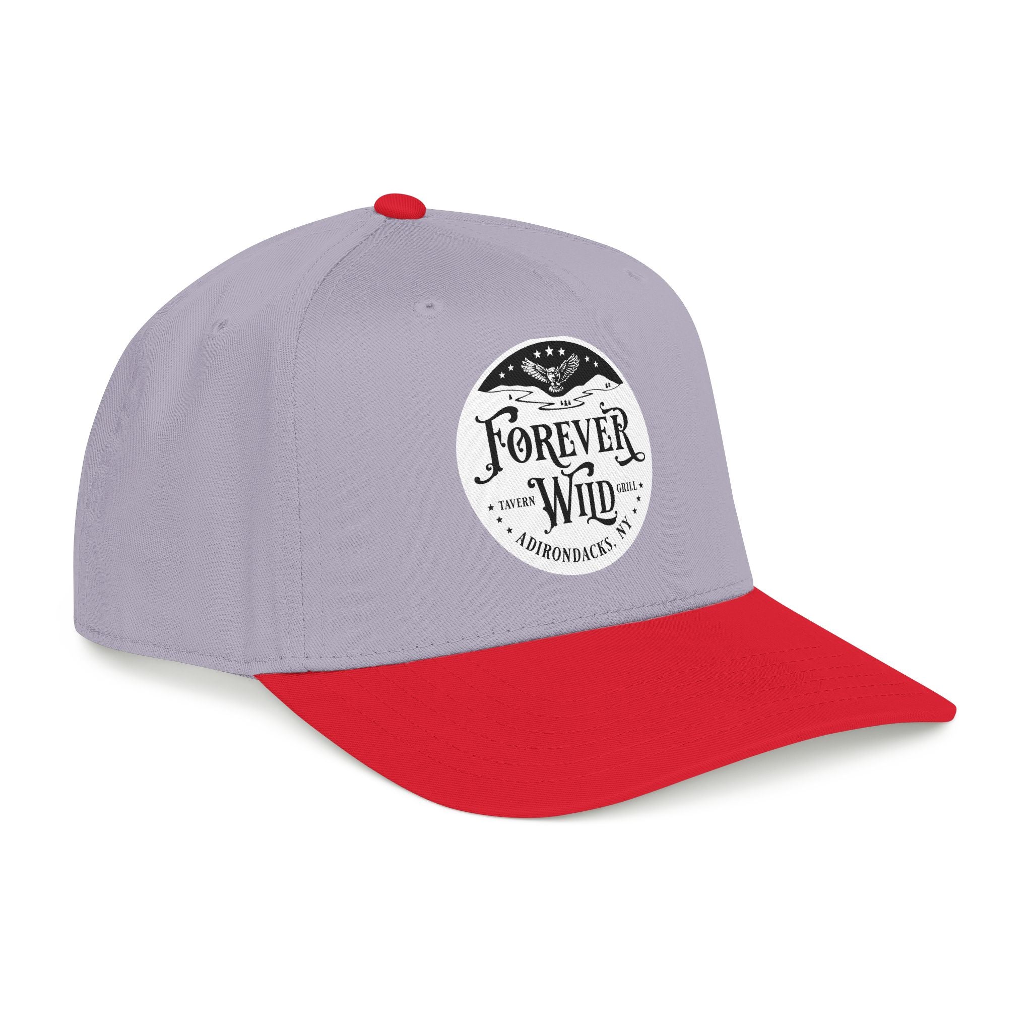 Forever Wild Tavern circle logo Mid Profile Baseball Cap | Outdoor Adventure, Adirondacks emblem