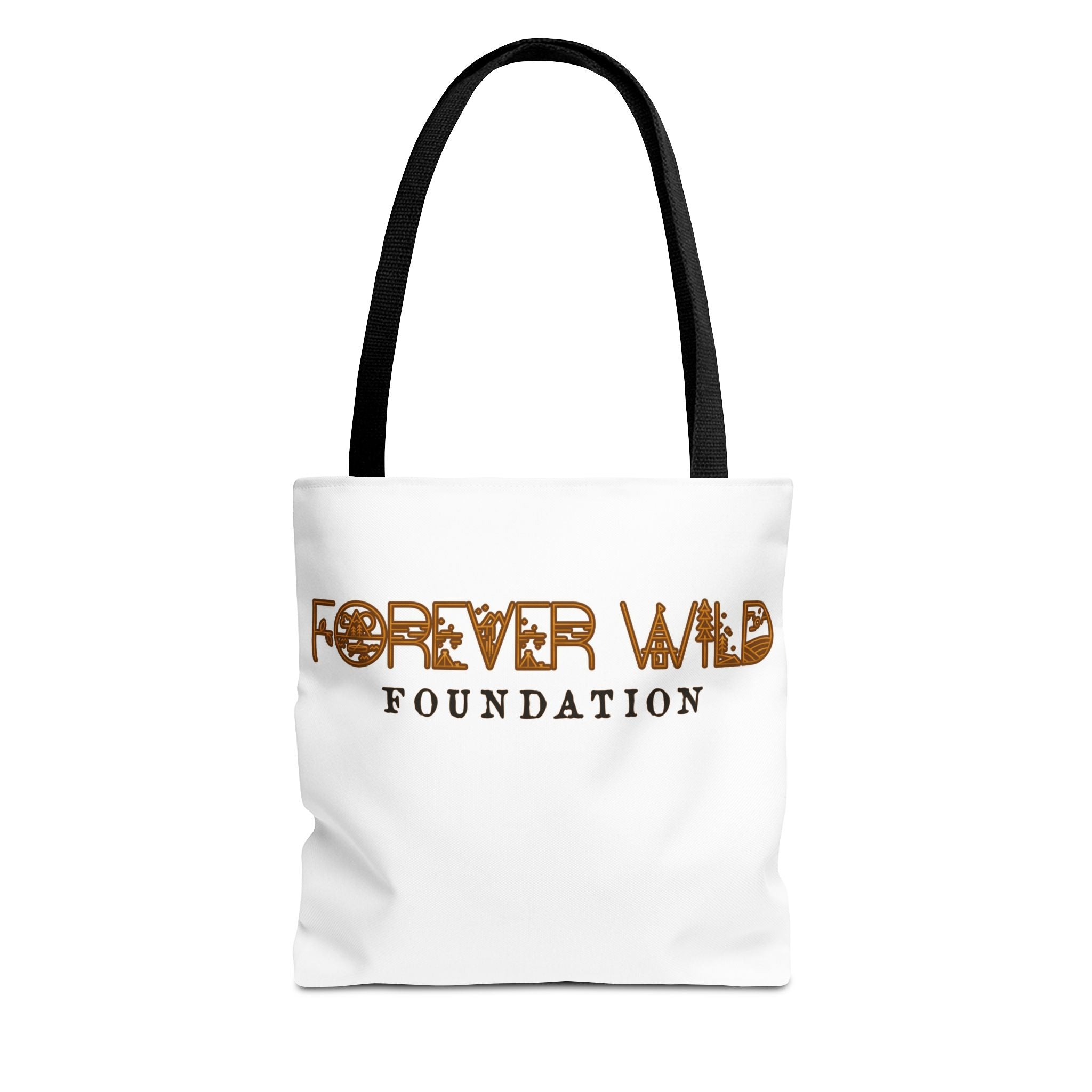 Forever Wild Foundation Tote Bag | Animal Print Text Logo