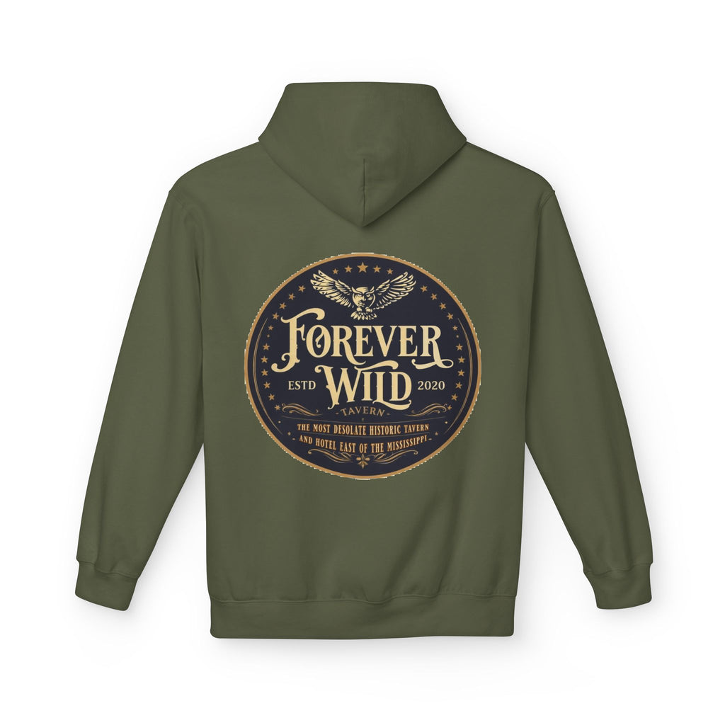 Forever Wild Tavern Hoodie — Historic Logo Large Front Logo