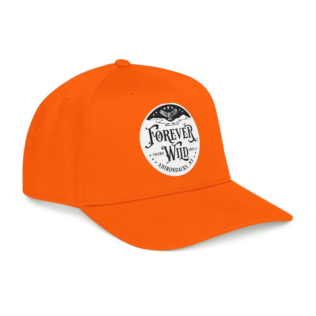 Forever Wild Tavern circle logo Mid Profile Baseball Cap | Outdoor Adventure, Adirondacks emblem