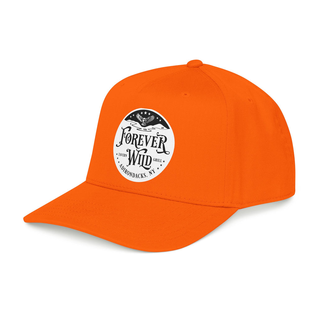Forever Wild Tavern circle logo Mid Profile Baseball Cap | Outdoor Adventure, Adirondacks emblem