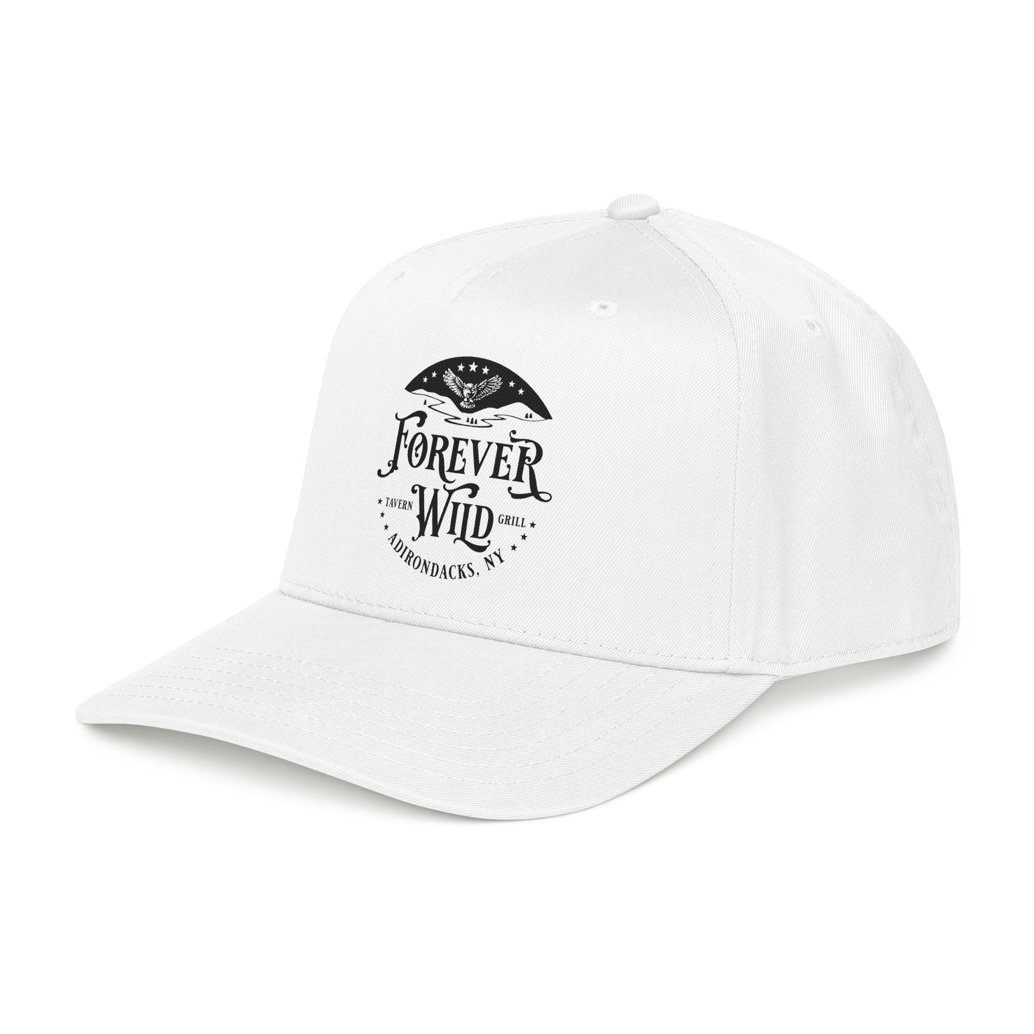 Forever Wild Tavern circle logo Mid Profile Baseball Cap | Outdoor Adventure, Adirondacks emblem