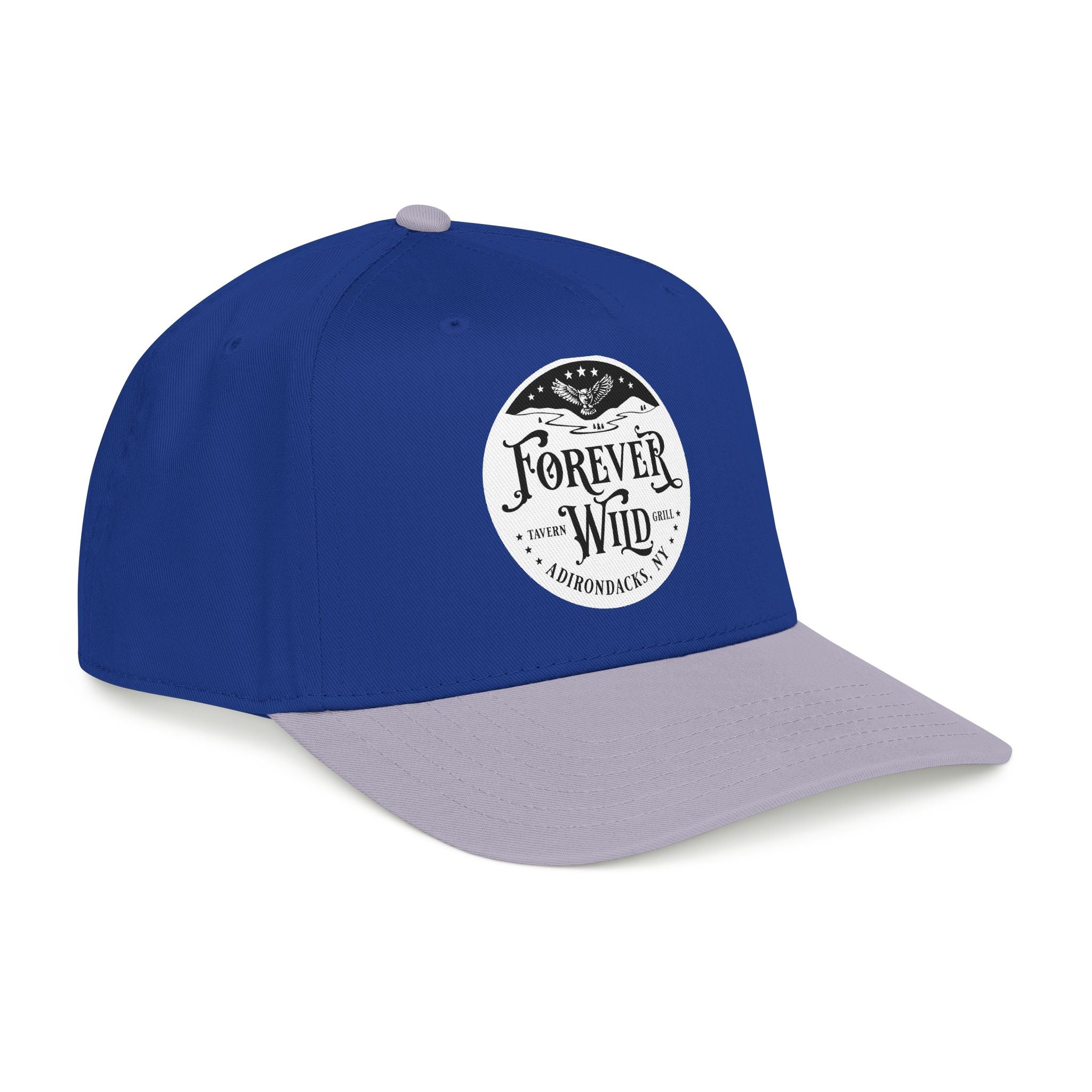 Forever Wild Tavern circle logo Mid Profile Baseball Cap | Outdoor Adventure, Adirondacks emblem